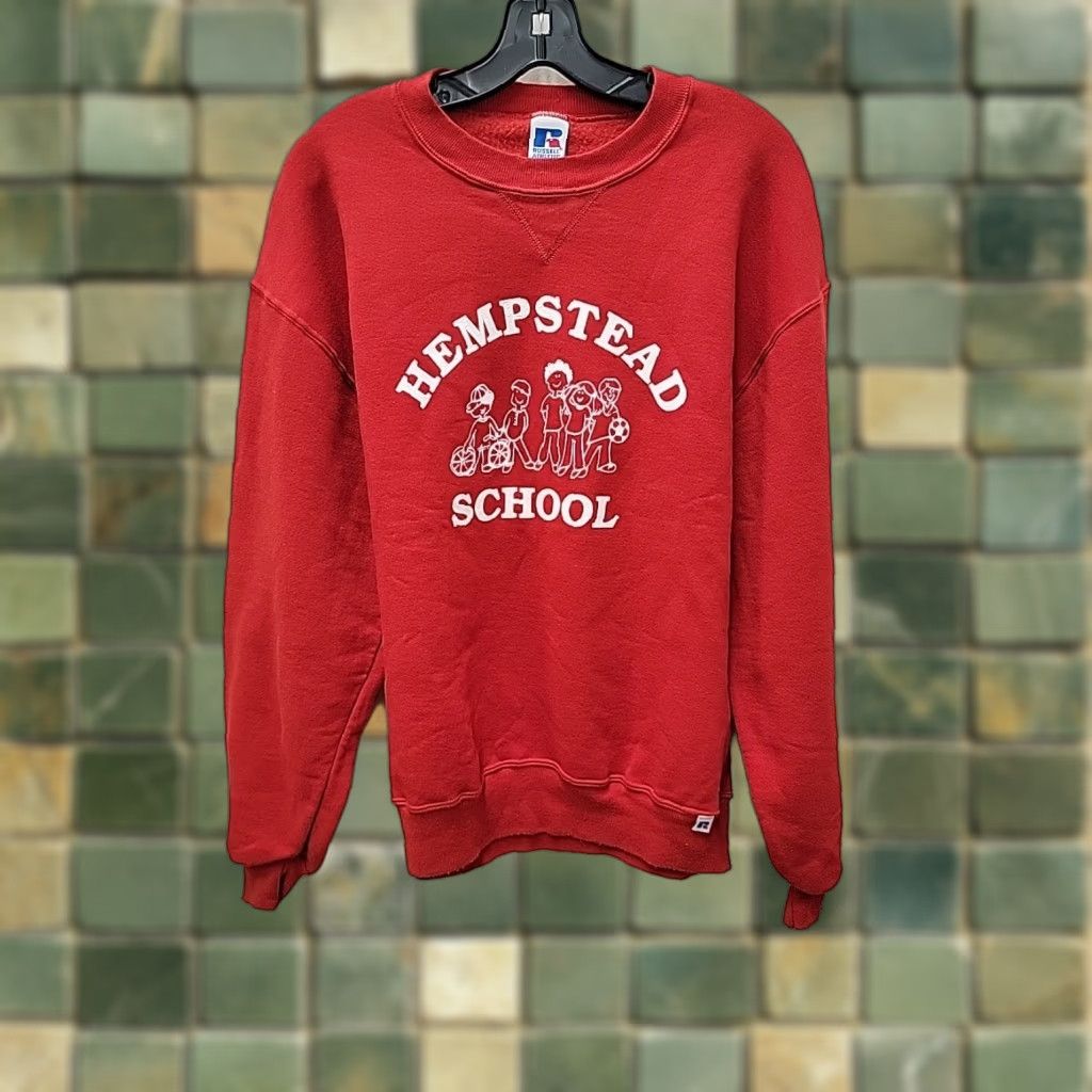 Russell Athletic VINTAGE Russell Athletic Hampstead School Red Sweatshirt L Adult Mens Size US L / EU 52-54 / 3 - 1 Thumbnail