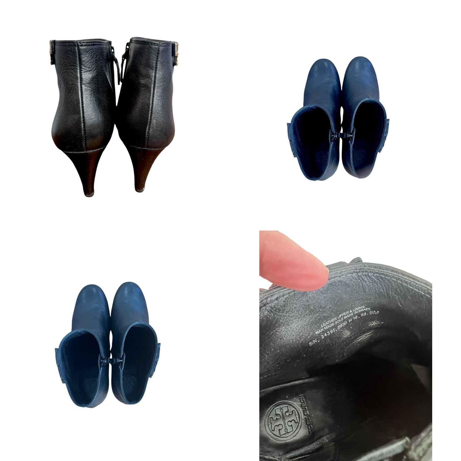 Tory Burch Tory Burch Brooke Black Ankle Wedge Boots Woman Size 9 EUC Pebbled Leather Leather M" Size US 9 / IT 39 - 8 Thumbnail