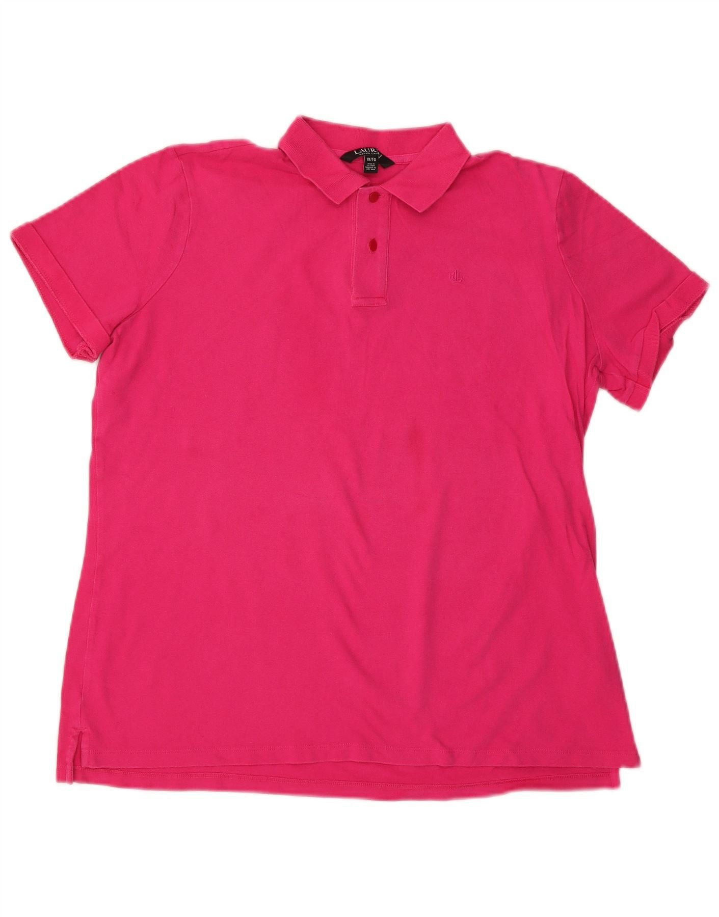 Ralph Lauren Womens Polo Shirt UK 18 XL Pink Cotton Size XL / US 12-14 / IT 48-50 - 1 Thumbnail