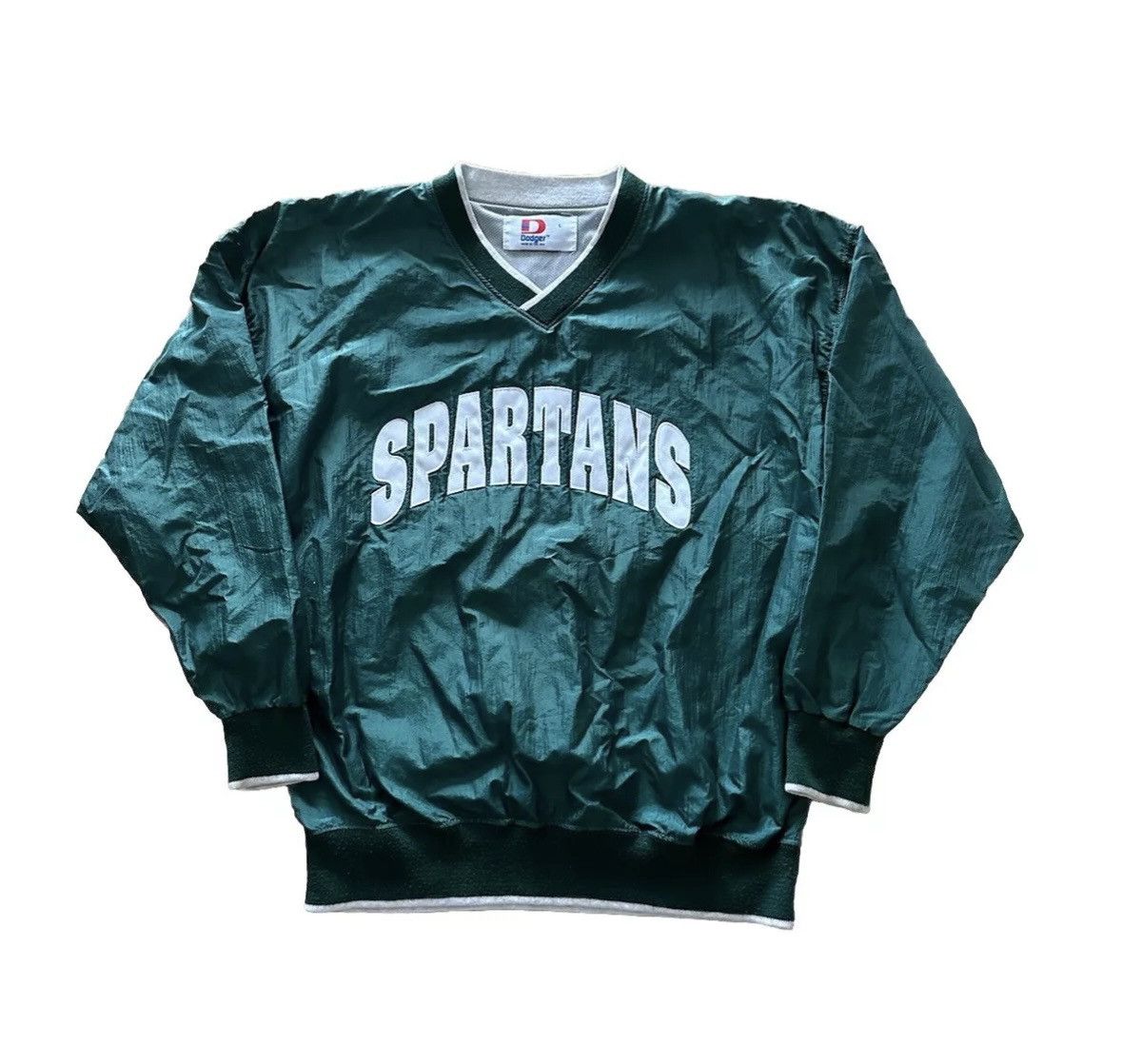 MICHIGAN STATE sale SPARTANS STARTER VINTAGE JACKET Large Pullover Windbreaker