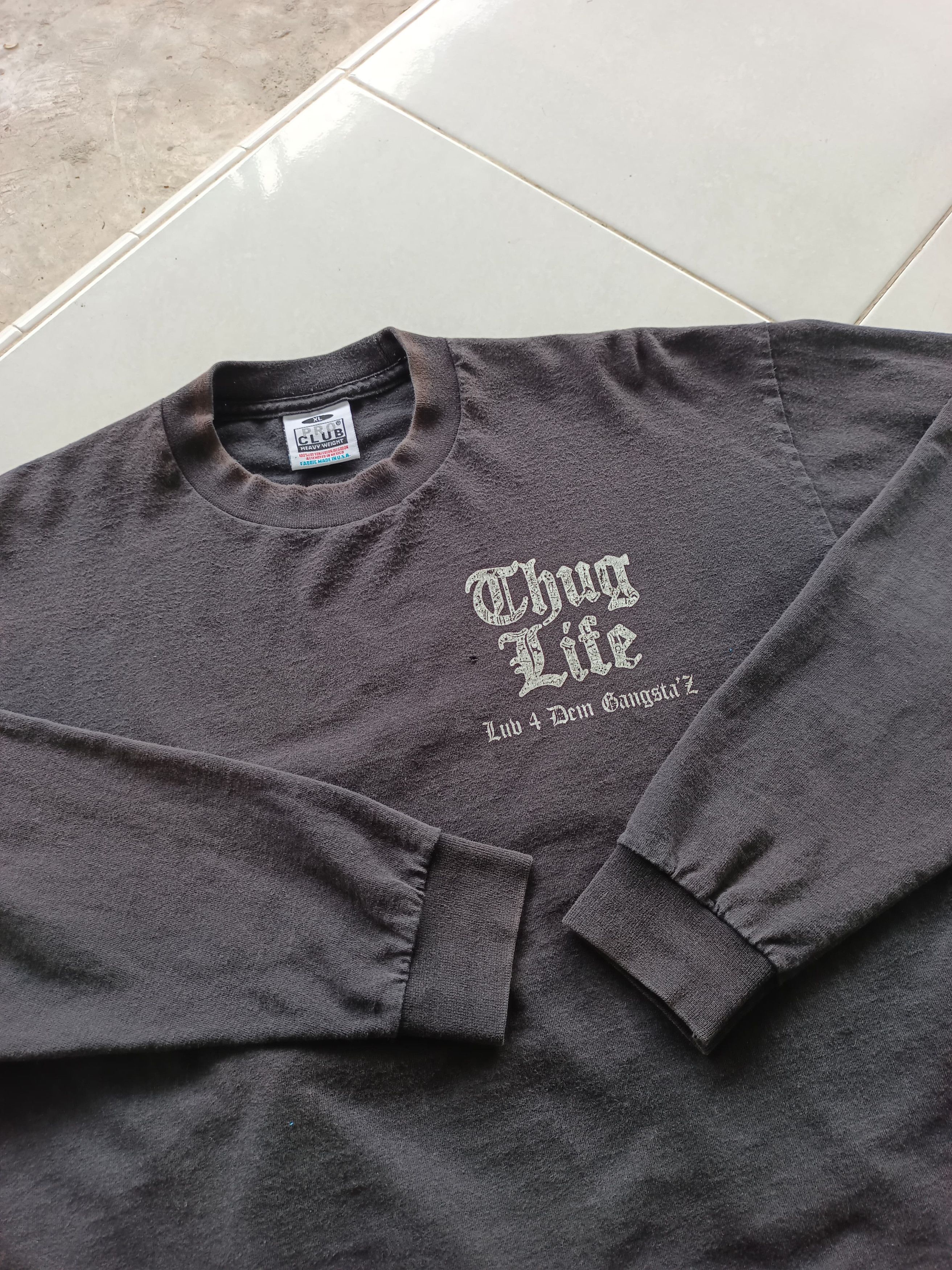 Band Tees Thug Life " Luv 4 Dem Gangsta'z " Size US XL / EU 56 / 4 - 3 Thumbnail