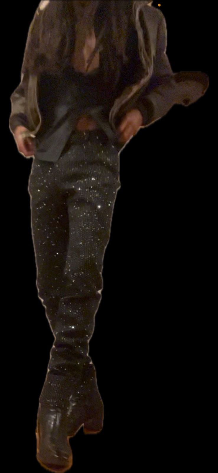 Saint Laurent Paris SS/20 Black Sequin Tweed Trousers Size US 30 / EU 46 - 16 Thumbnail