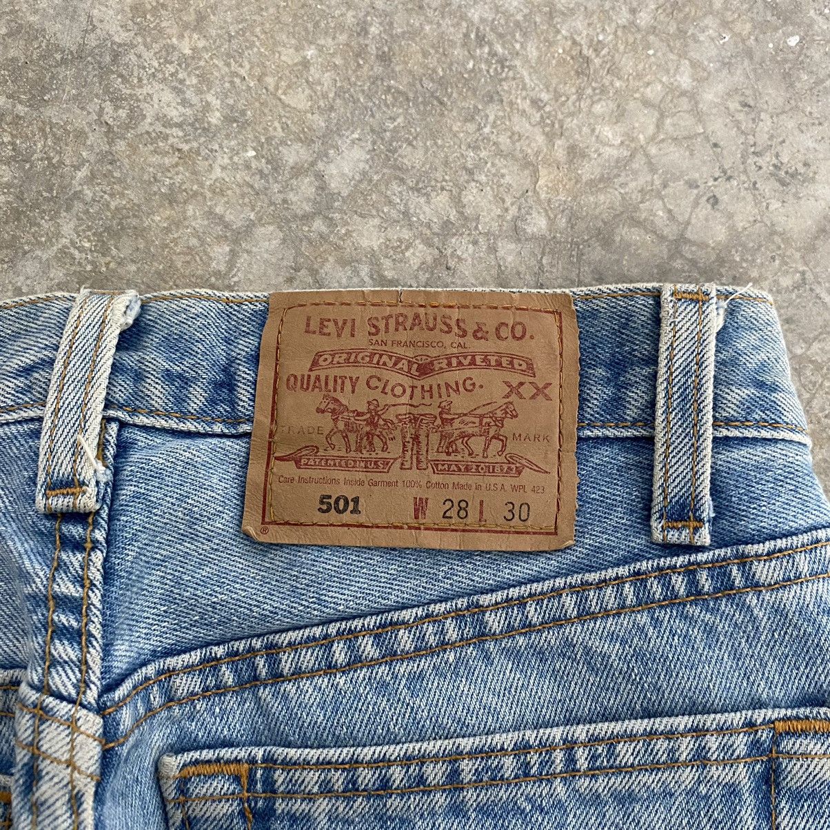 Levi's Vintage 1994 Levis 501 Light Blue Denim Jeans Size US 27 - 20 Thumbnail