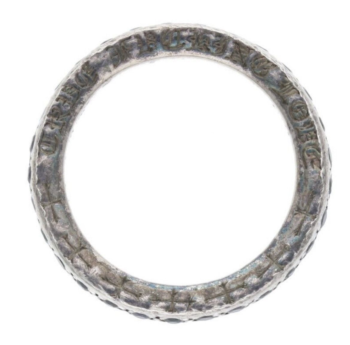 Chrome Hearts Chrome Hearts PAVE Sapphire Silver Ring Size ONE SIZE - 2 Thumbnail