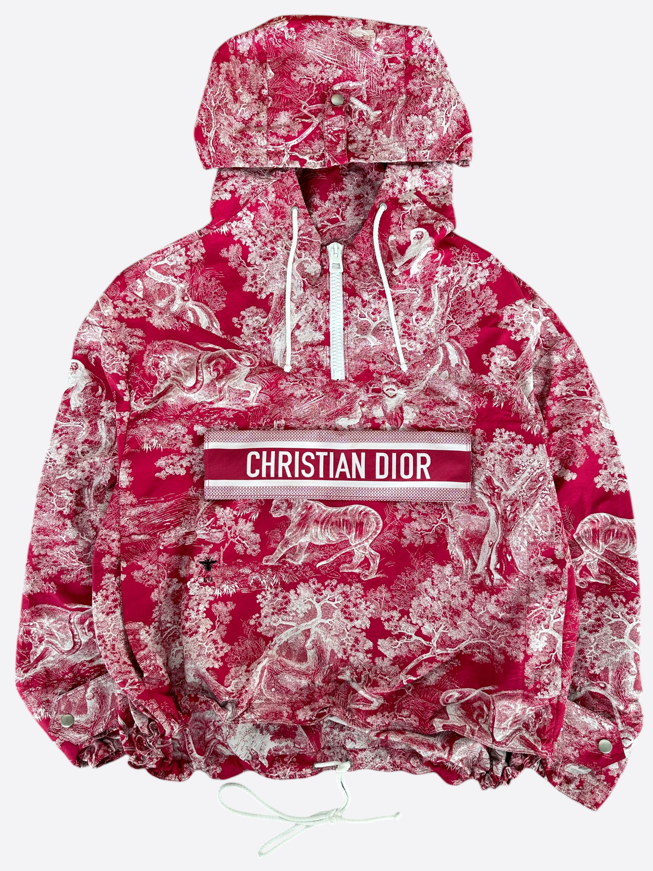 Dior Dior Red & White Women's Hooded Anorak Size US L / EU 52-54 / 3 - 1 Thumbnail