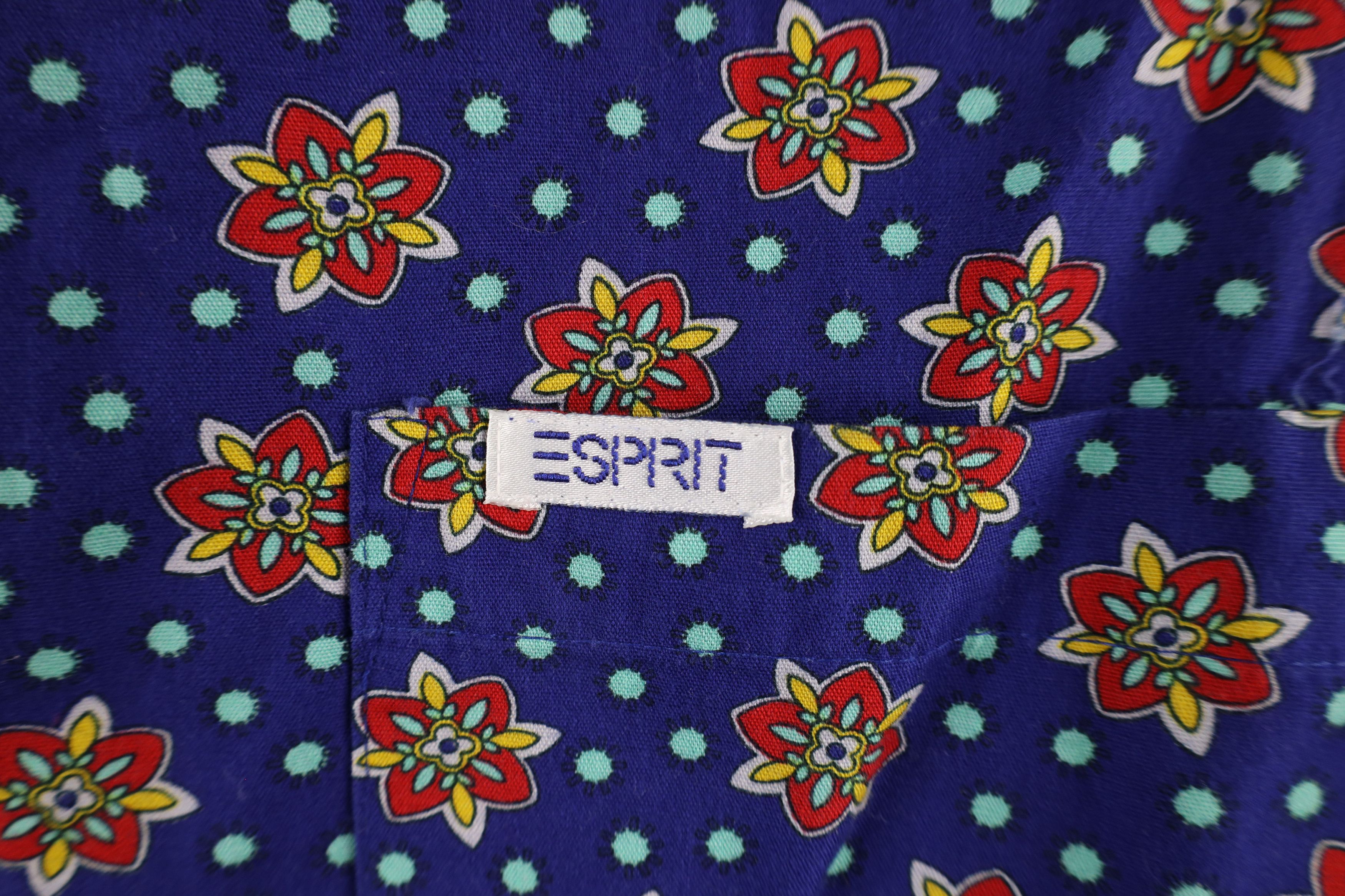 Esprit × Vintage Vintage 90s Esprit Rainbow Looped Collar Button Shirt Size S / US 4 / IT 40 - 4 Thumbnail