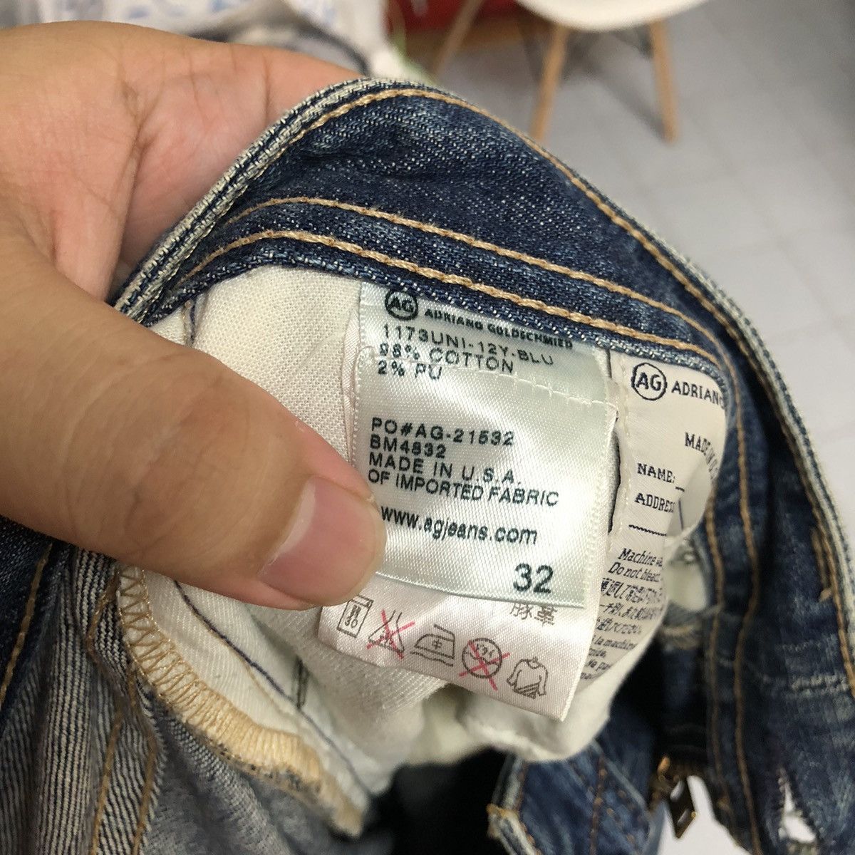 AG Adriano Goldschmied × Vintage DLL AG Adriano Goldschmied Blue Denim Pants #C253 Size US 32 / EU 48 - 18 Thumbnail