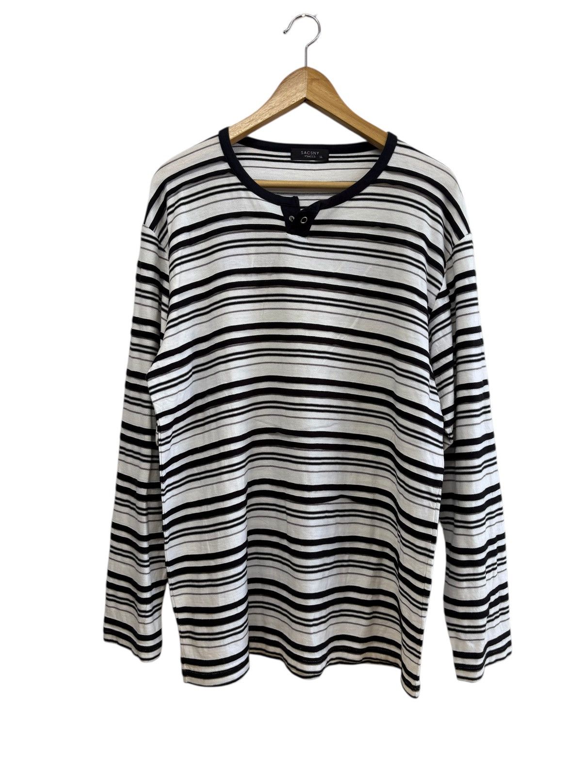 Yohji Yamamoto Yohji x sacsny Stripes tee long sleeve Size US L / EU 52-54 / 3 - 1 Thumbnail