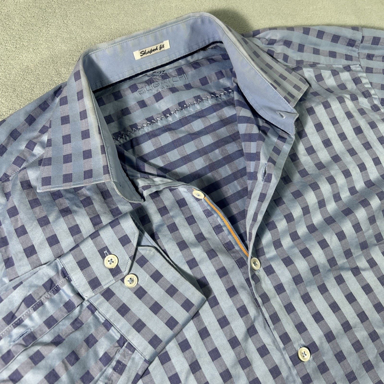 BUGATCHI Bugatchi Geometric Button Up Shirt Mens Medium Long Sleeve Size US M / EU 48-50 / 2 - 1 Thumbnail