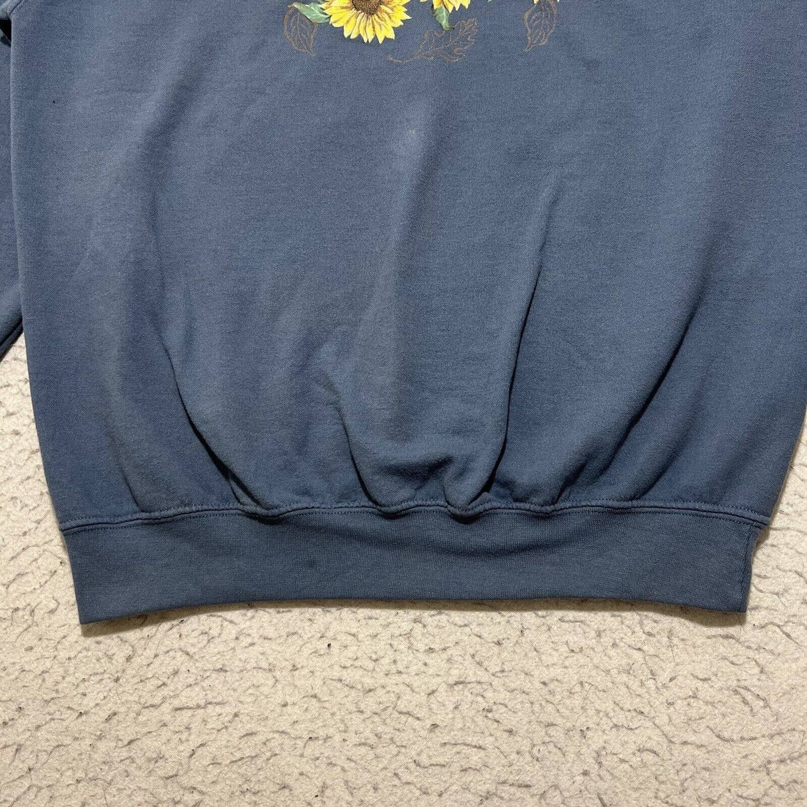 Gildan Gildan Heavy Blend Sunflowers Crewneck Sweatshirt Blue Size L / US 10 / IT 46 - 6 Thumbnail