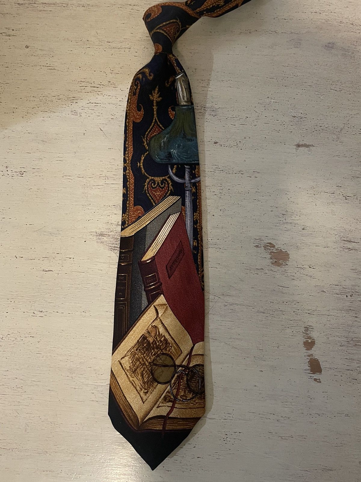 Polo Ralph Lauren × Vintage Rare Print Vintage Silk Tie Size ONE SIZE - 3 Thumbnail