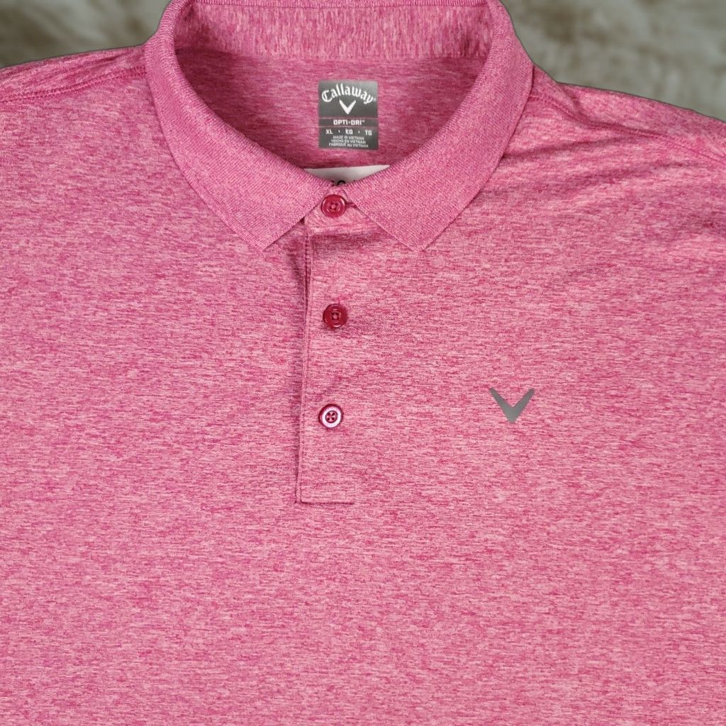 Callaway Callaway Polo Shirt Mens XL Pink Opti Dri Fit Short Sleeve Golf Shirt Size US XL / EU 56 / 4 - 1 Thumbnail