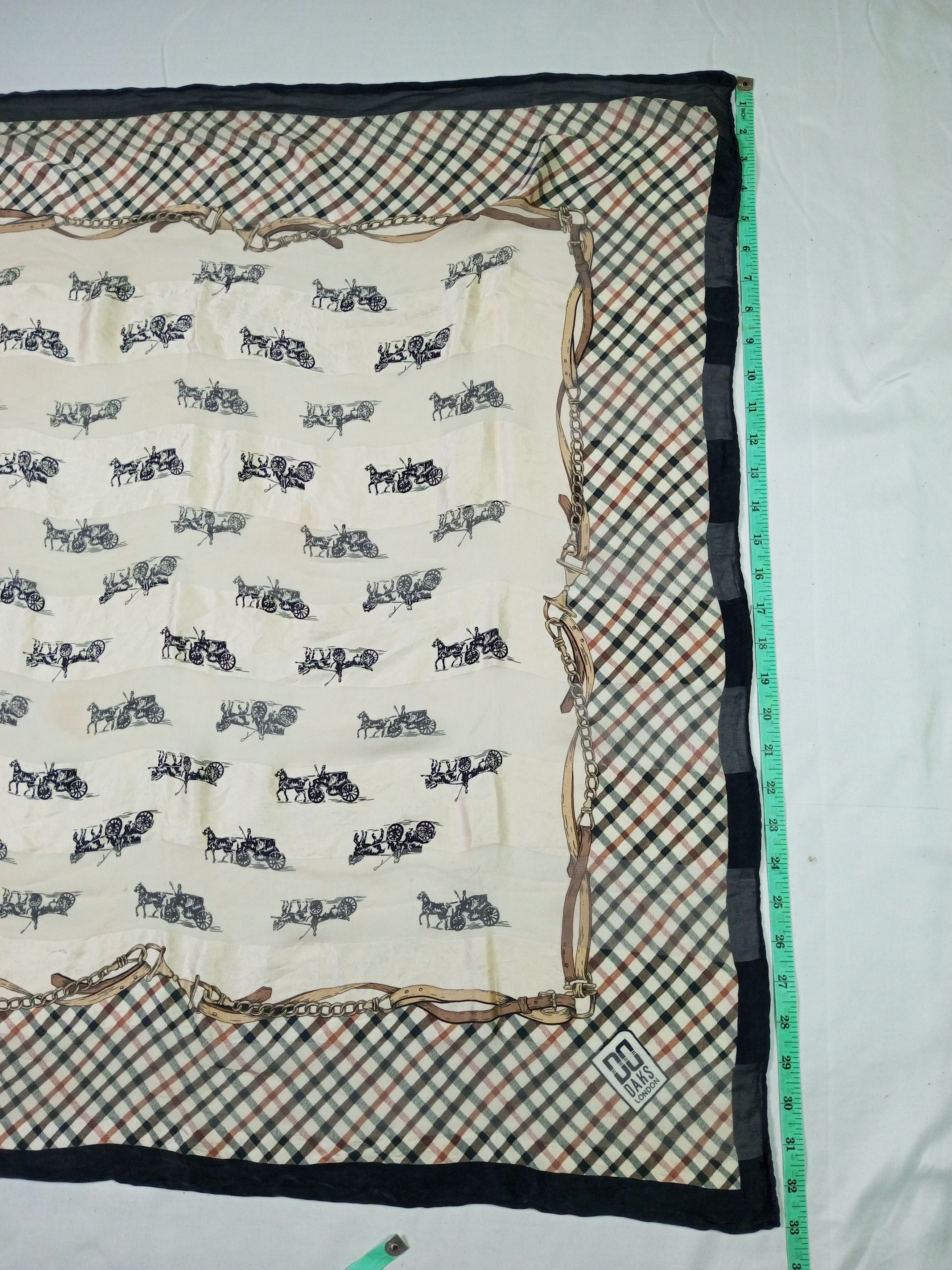 DAKS × Vintage Vintage Daks London Silk Scarf Size ONE SIZE - 11 Thumbnail