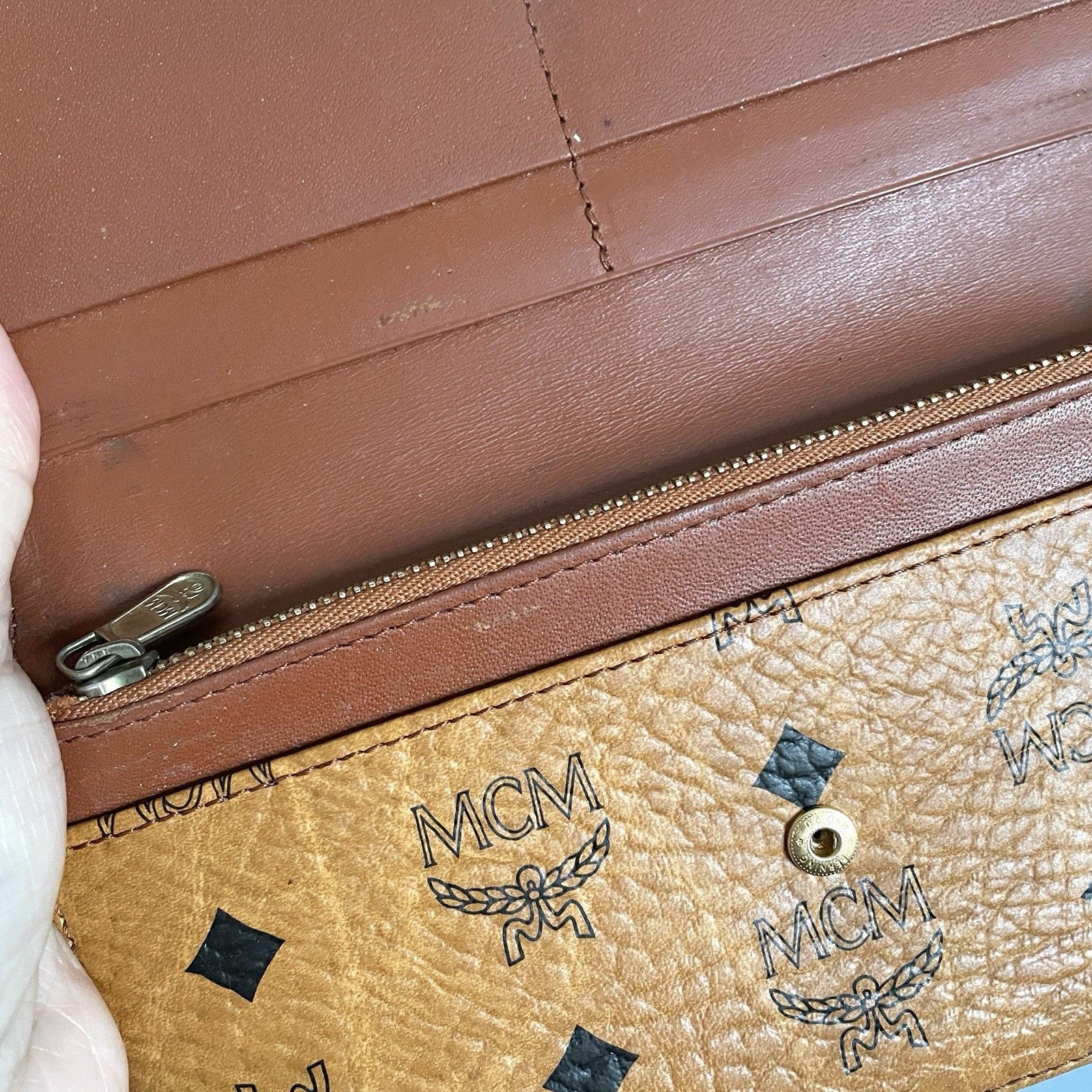 MCM Vintage MCM Cognac Visetos Leather Wallet & Cardholder Size ONE SIZE - 6 Thumbnail