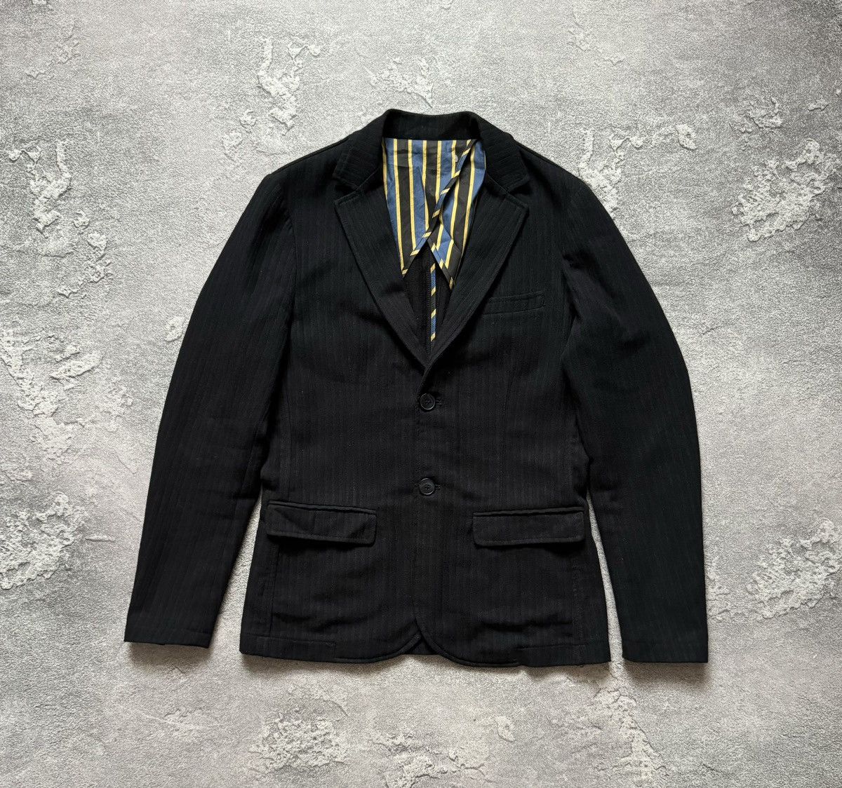 Designer × Officina36 Officina36 striped size48 button up blazer jacket light coat Size US S / EU 44-46 / 1 - 5 Thumbnail