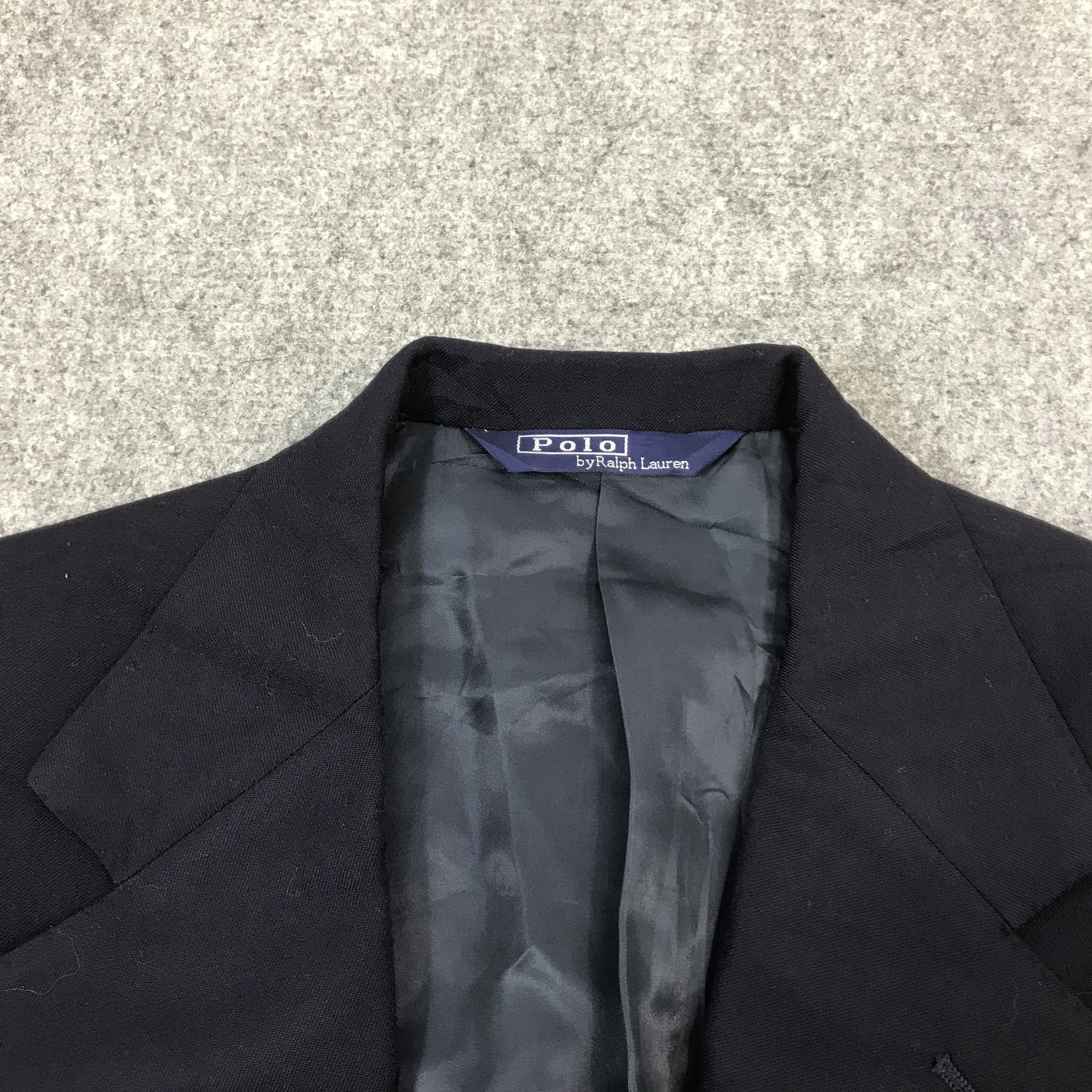 Polo Ralph Lauren × Vintage Vintage Polo Ralph Lauen Blazer Navy Coat jacket Size US L / EU 52-54 / 3 - 5 Thumbnail