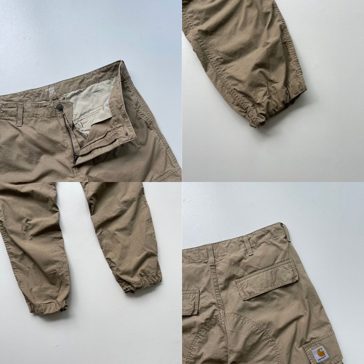 Carhartt Wip Carhartt WIP Regular Fit Baggy Cargo Pants Beige Y2K Size US 32 / EU 48 - 6 Thumbnail