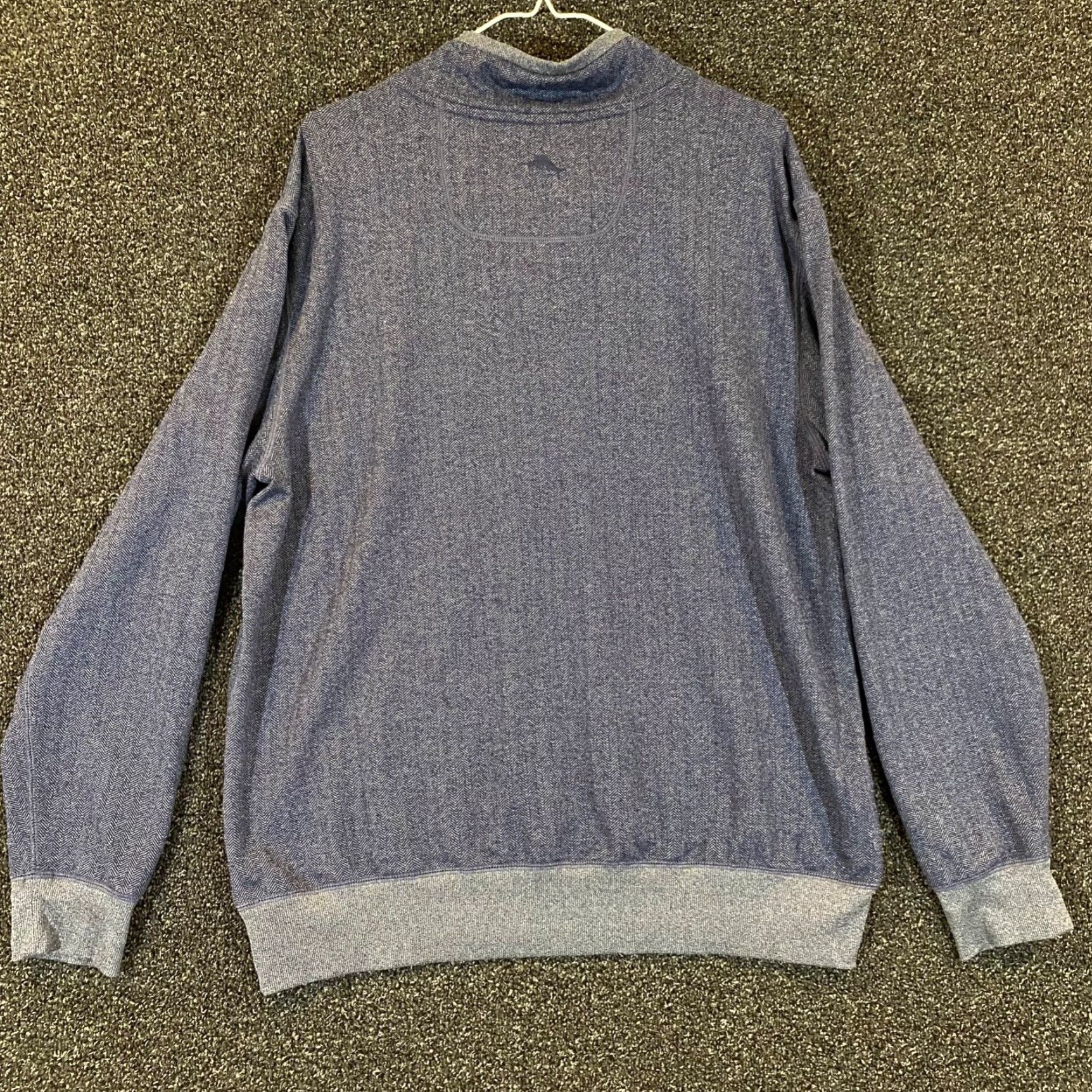 Tommy Bahama Tommy Bahama Sweater Mens Large Blue 1/4 Zip Pullover Golf Stretch Size US L / EU 52-54 / 3 - 6 Thumbnail