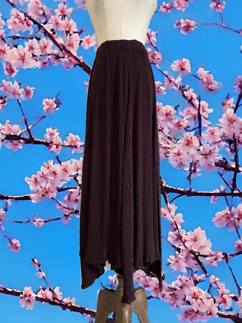 Issey Miyake Issey Miyake size:M Brown main line skirt Size 22" - 2 Thumbnail