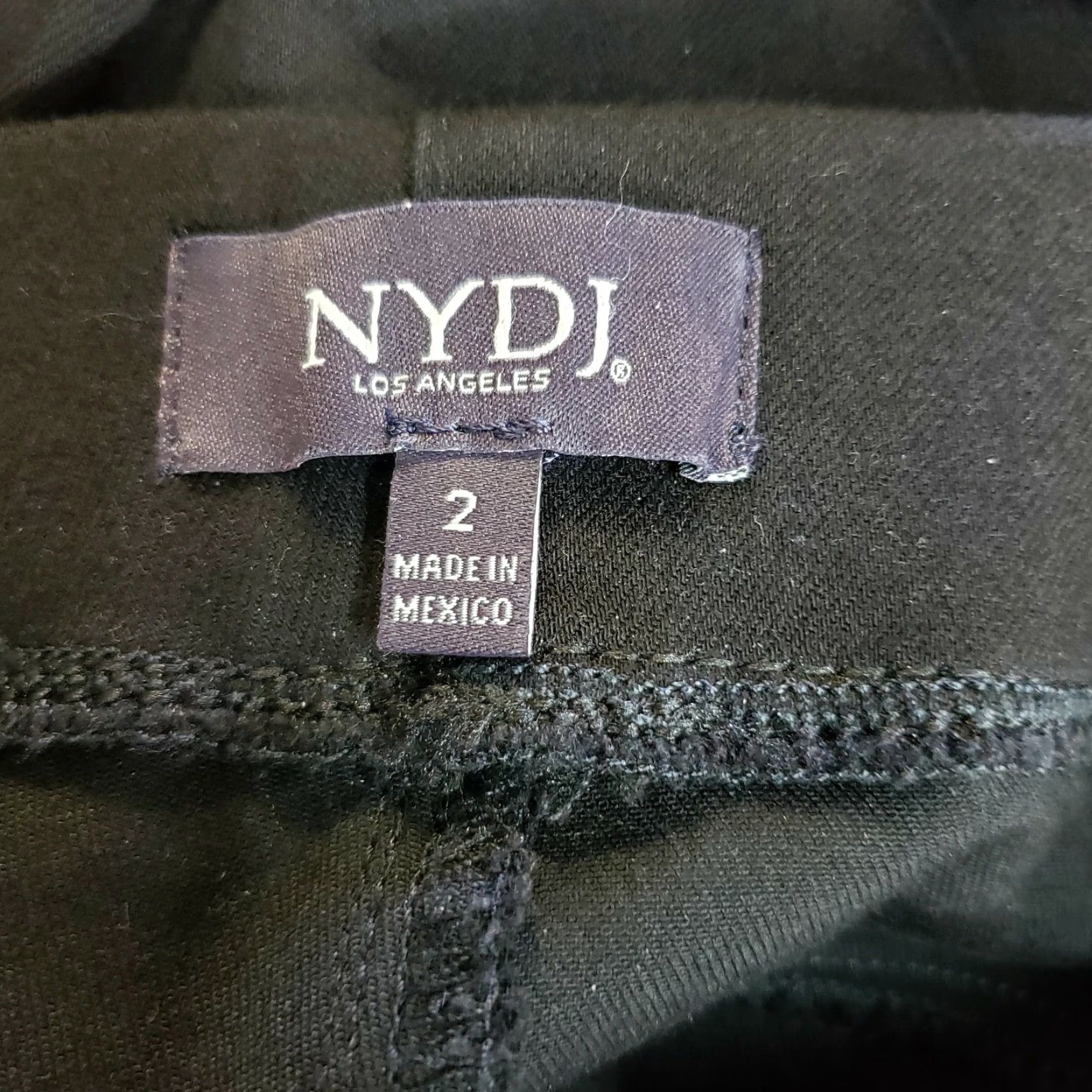 NYDJ NYDJ Alina Womens Cropped Pull On Pants Size 2 Black Mid Rise Casual Trousers Womens Size 26" / US 2 / IT 38 - 6 Thumbnail
