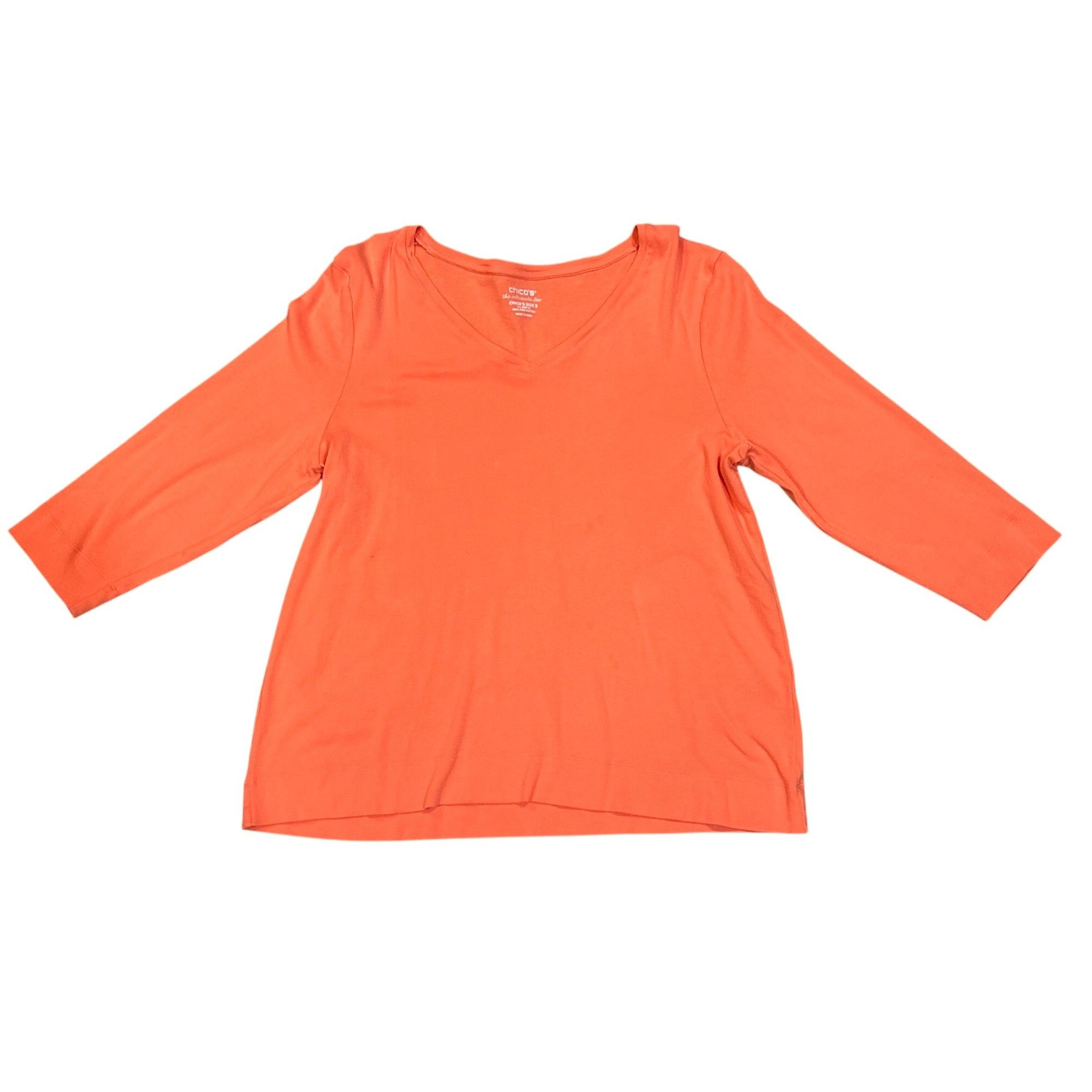 Chicos Chicos The Ultimate Tee Long Sleeve Orange Blouse Size 3 Size XL / US 12-14 / IT 48-50 - 9 Thumbnail