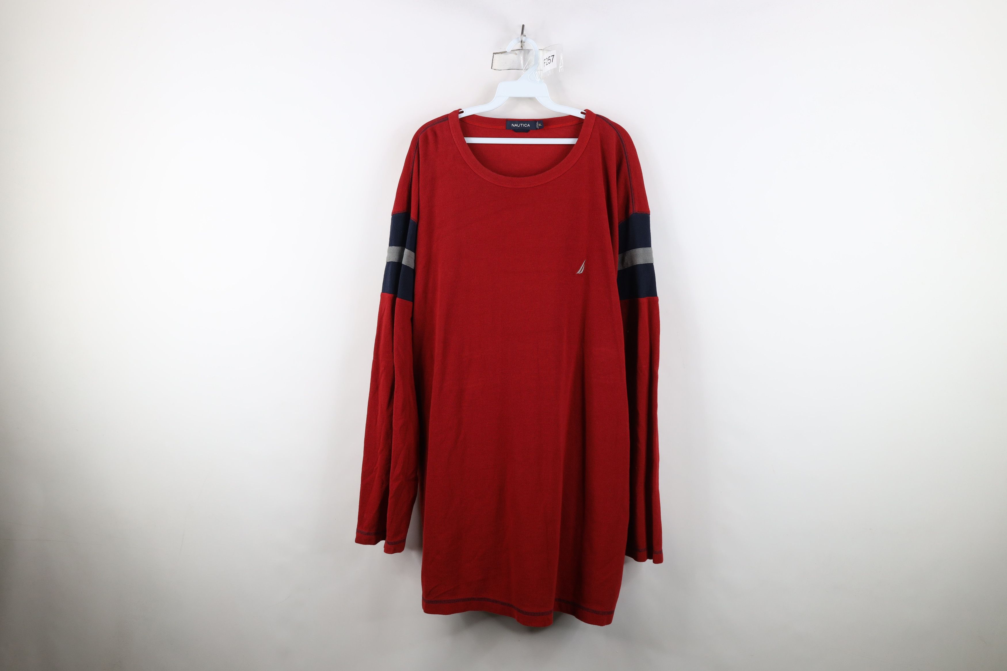 Nautica Vintage Nautica Thermal Waffle Knit Long Sleeve T-Shirt Red Size US XXL / EU 58 / 5 - 1 Thumbnail