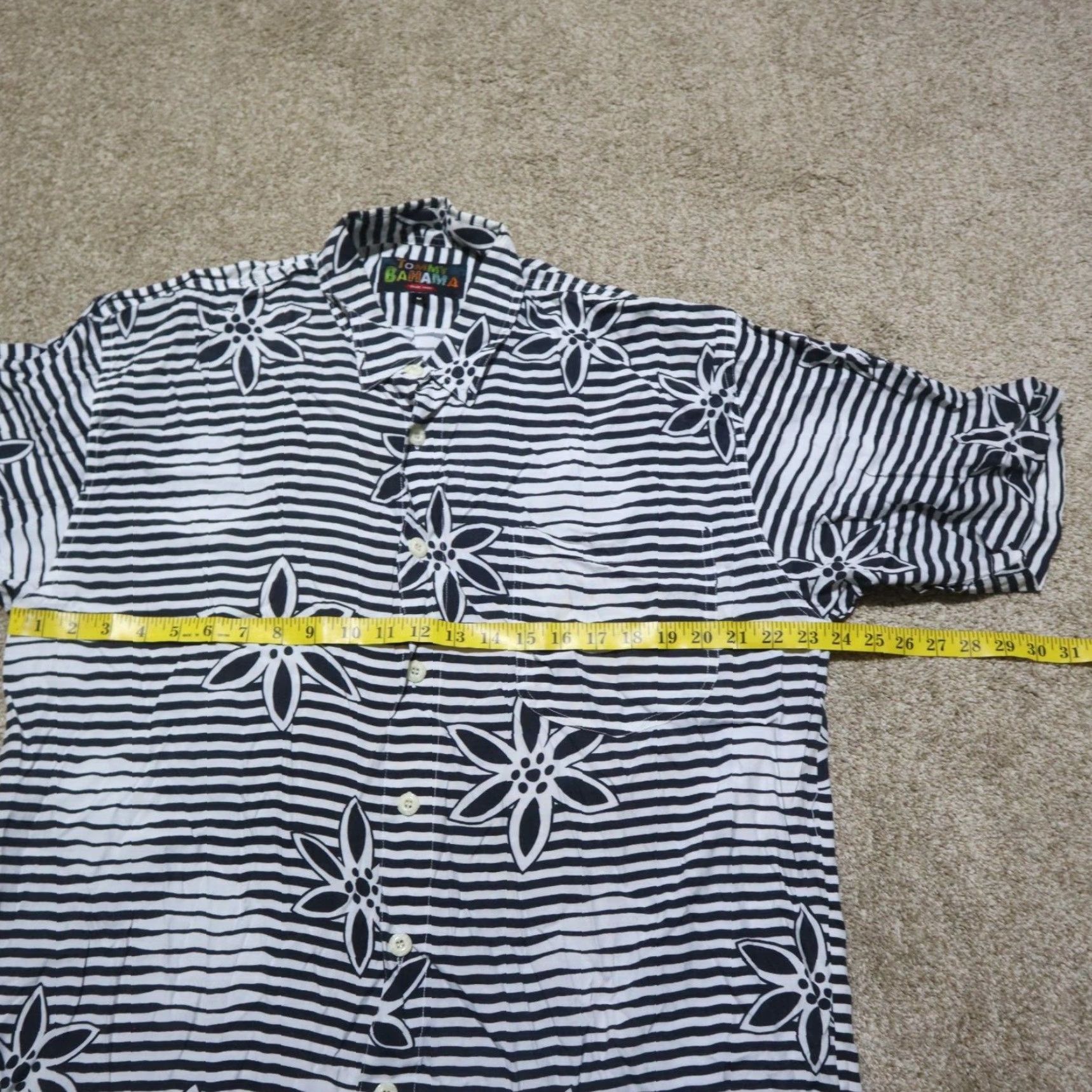 Tommy Bahama Tommy Bahama Shirt Black Hawaiian Button Up Beach Flowers Adult Men's M Medium Size US M / EU 48-50 / 2 - 4 Thumbnail