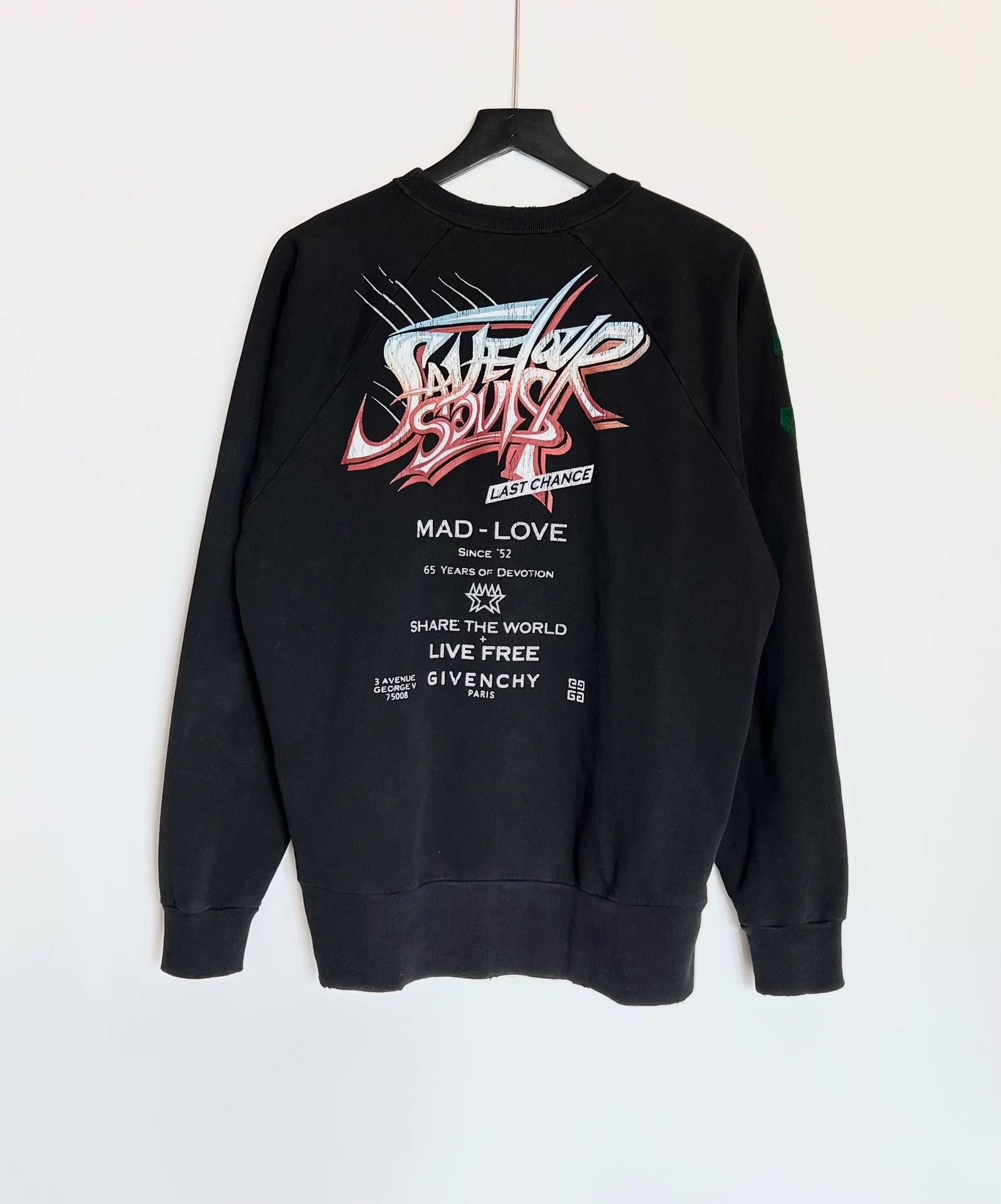 Givenchy Givenchy Distressed Logo Hoodie M Size US M / EU 48-50 / 2 - 4 Thumbnail