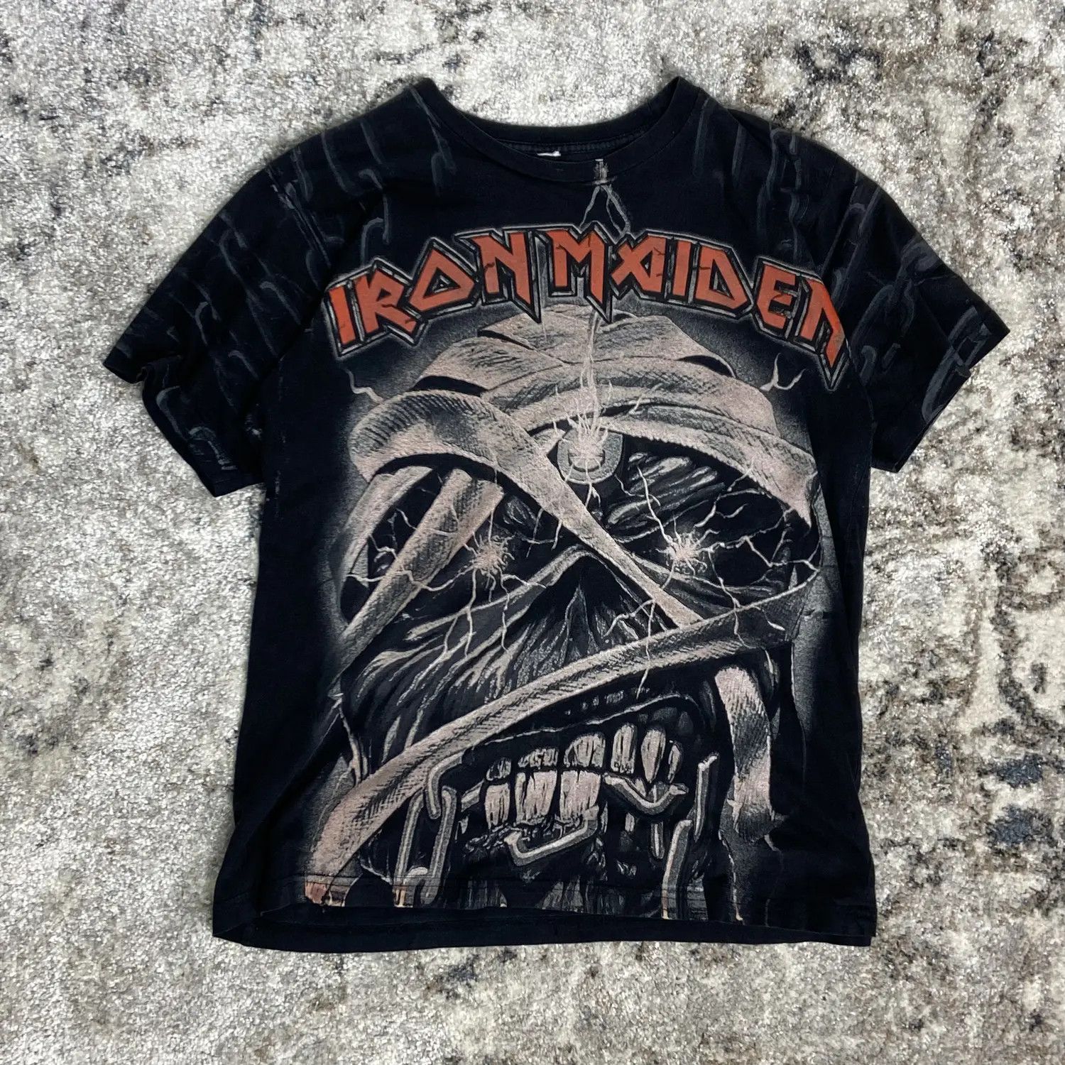 Iron Maiden Y2K IRON MAIDEN DISTRESSED RARE OVERPRINTED BOXY TEE - № 238 Size US S / EU 44-46 / 1 - 3 Thumbnail