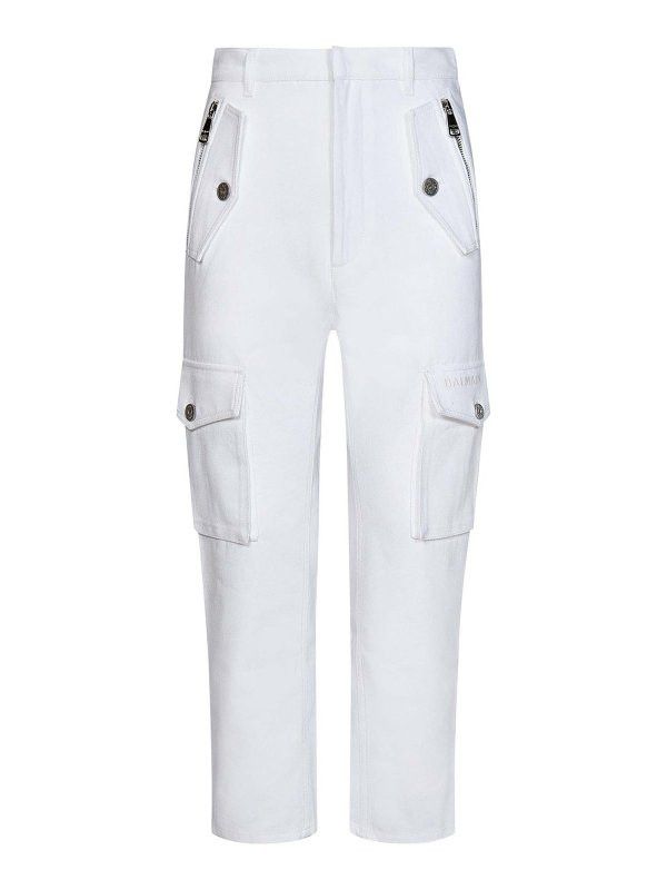 Balmain o1y0426 Cargo Pant in White Size US 30 / EU 46 - 1 Thumbnail
