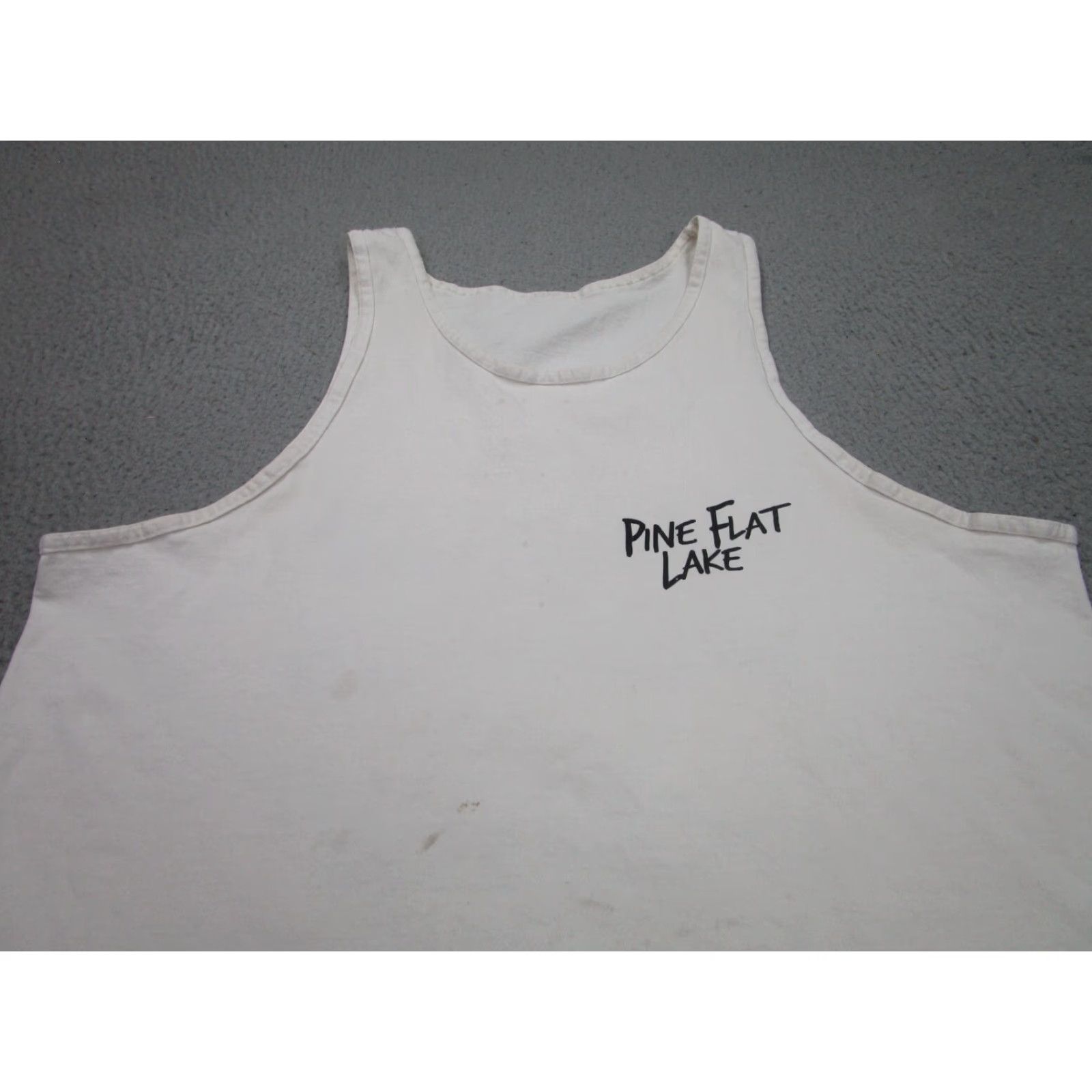 Gildan VINTAGE Gildan Pine Flat Lake Shirt 90s Grunge Beer Fisherman Tank Top Mens XL White Size US XL / EU 56 / 4 - 3 Thumbnail