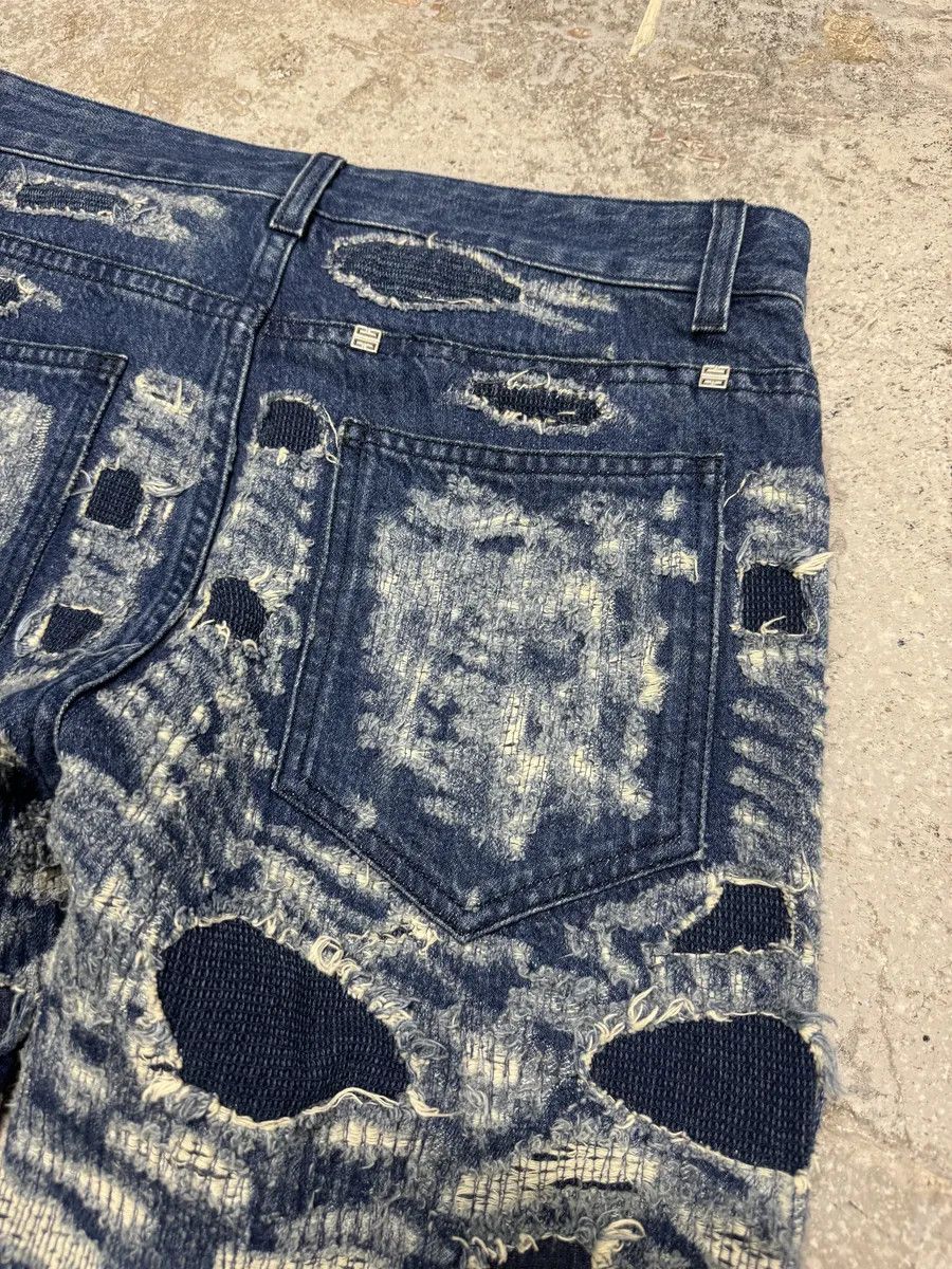 Givenchy AW2023 Givenchy Slim Blue Distressed Boro Denim Jeans Size US 30 / EU 46 - 11 Thumbnail