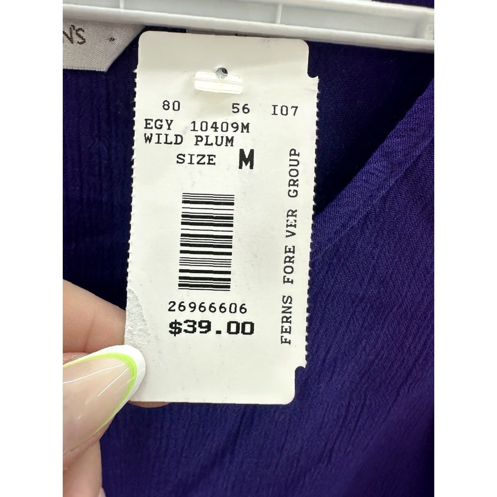 Vintage Drapers & Damons Womens Tank Top Size Medium Purple Wild Plum NWTs Size M / US 6-8 / IT 42-44 - 3 Thumbnail