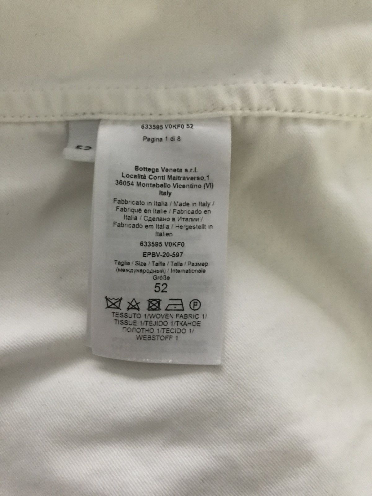 Bottega Veneta WHITE GABARDINE STUDDED SHIRT Size US L / EU 52-54 / 3 - 6 Thumbnail