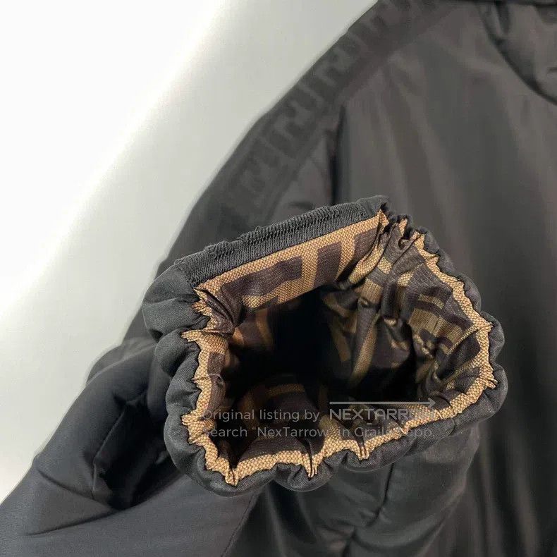 Fendi Fendi Reversible Cotton Jacket, Black-Brown Size L / US 10 / IT 46 - 8 Thumbnail