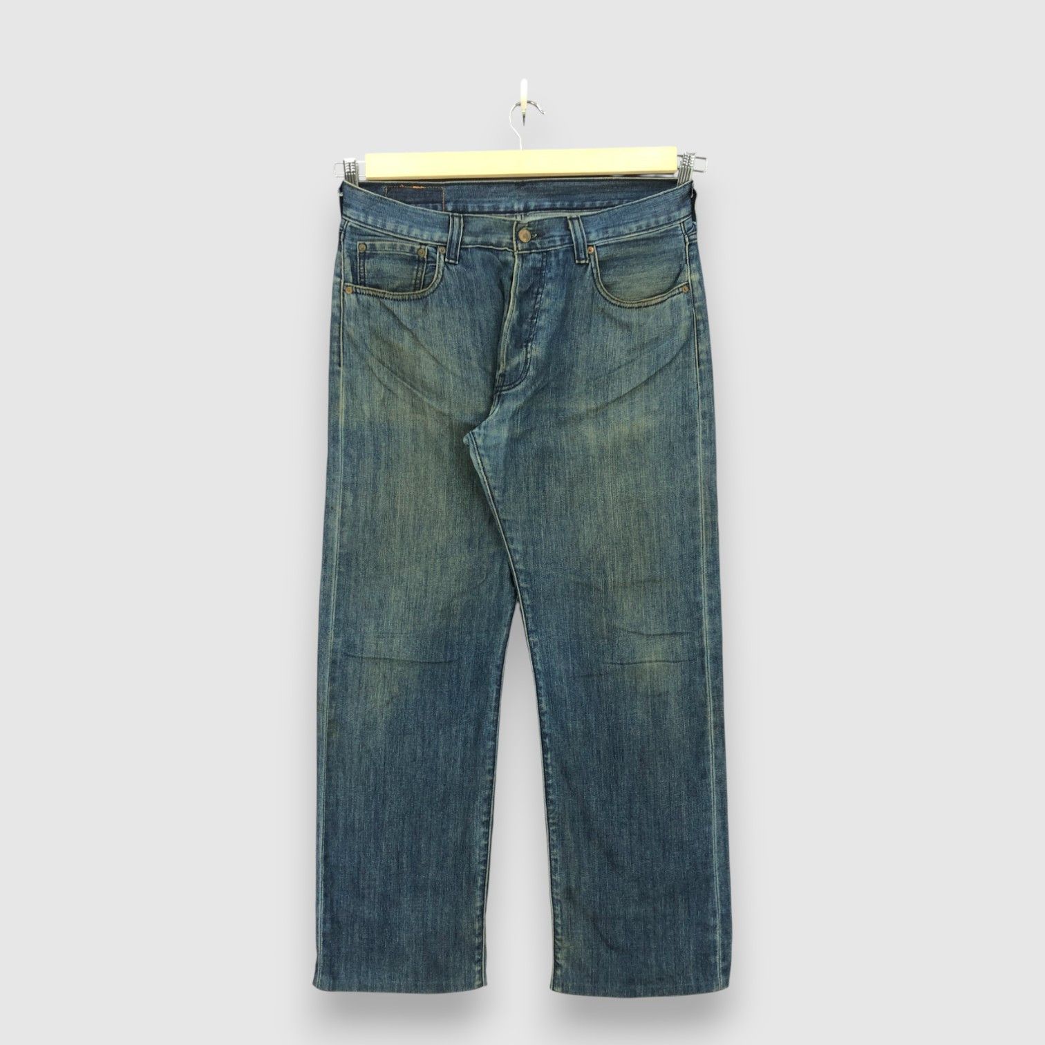 Levi's Vintage 90's Levis 501 Faded Jeans Levi's Stone Wash Denim Size US 34 / EU 50 - 1 Thumbnail