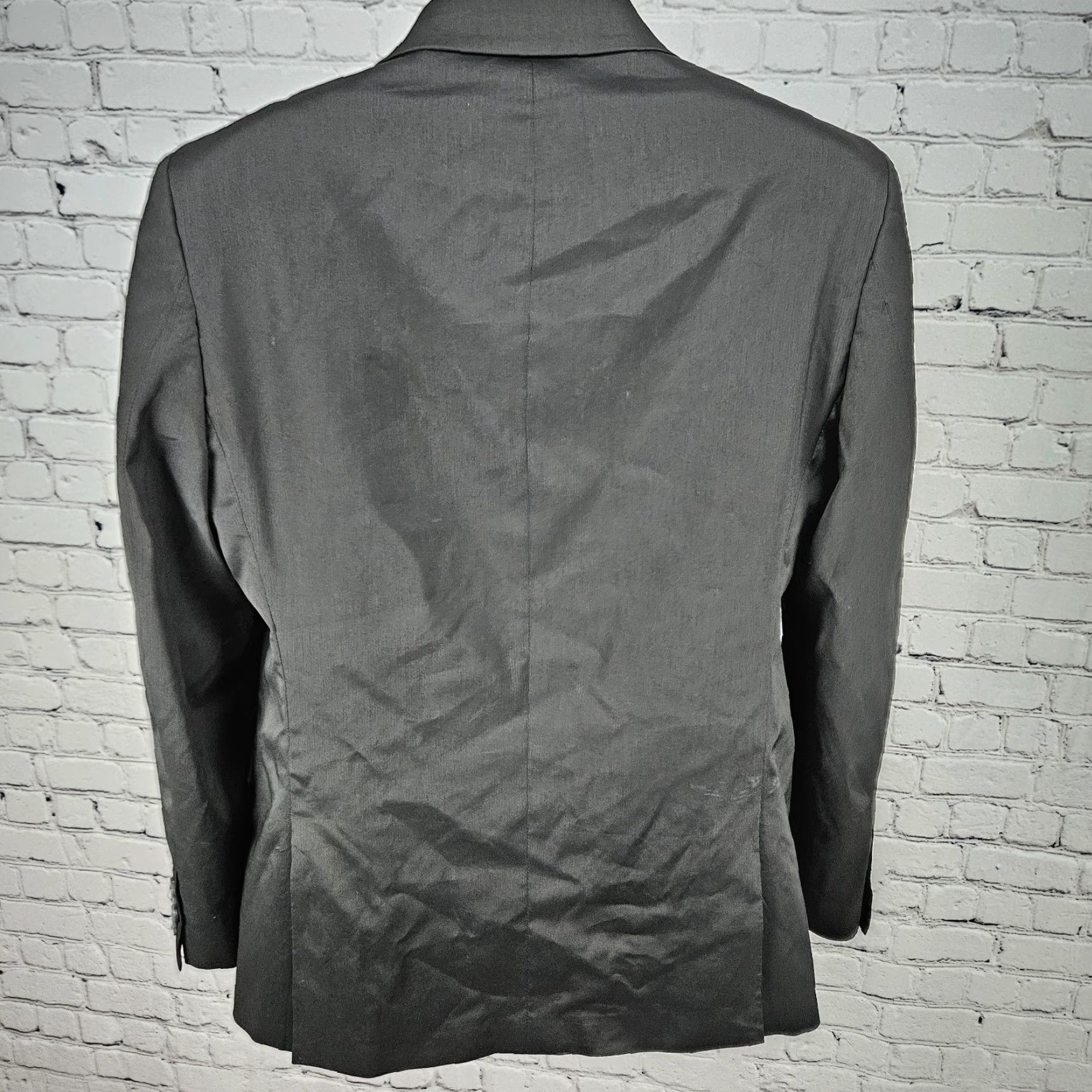 Haggar VINTAGE Haggar Black Slim Fit Travel Performance 2 Button Vented Blazer Sport Coat 42R Size 42R - 2 Thumbnail