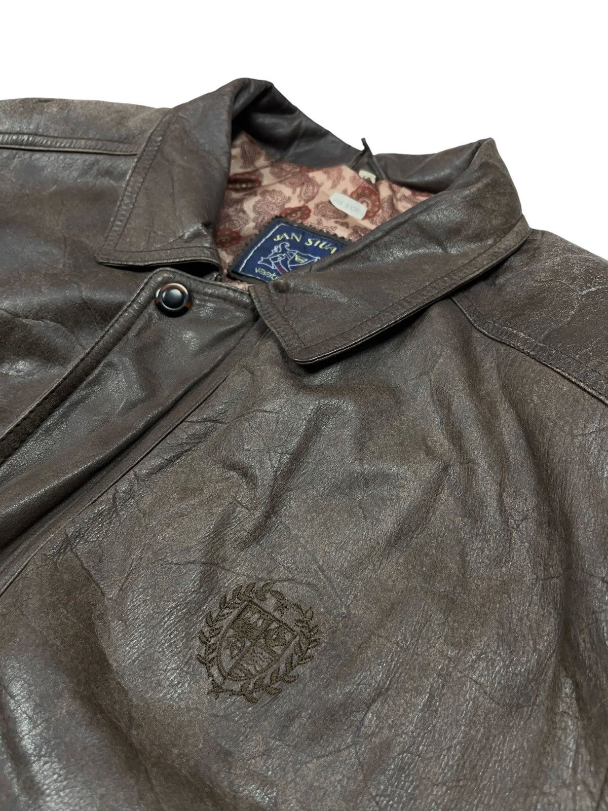Other Vintage Archival Brown Leather Korean Jacket Avant Garde Size US L / EU 52-54 / 3 - 5 Thumbnail