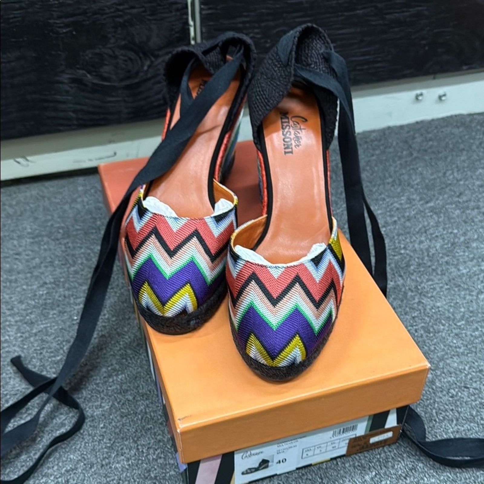 Missoni Missoni Zigzag Women's lace up espadrille wedge Size 40 Size US 10 / IT 40 - 1 Thumbnail