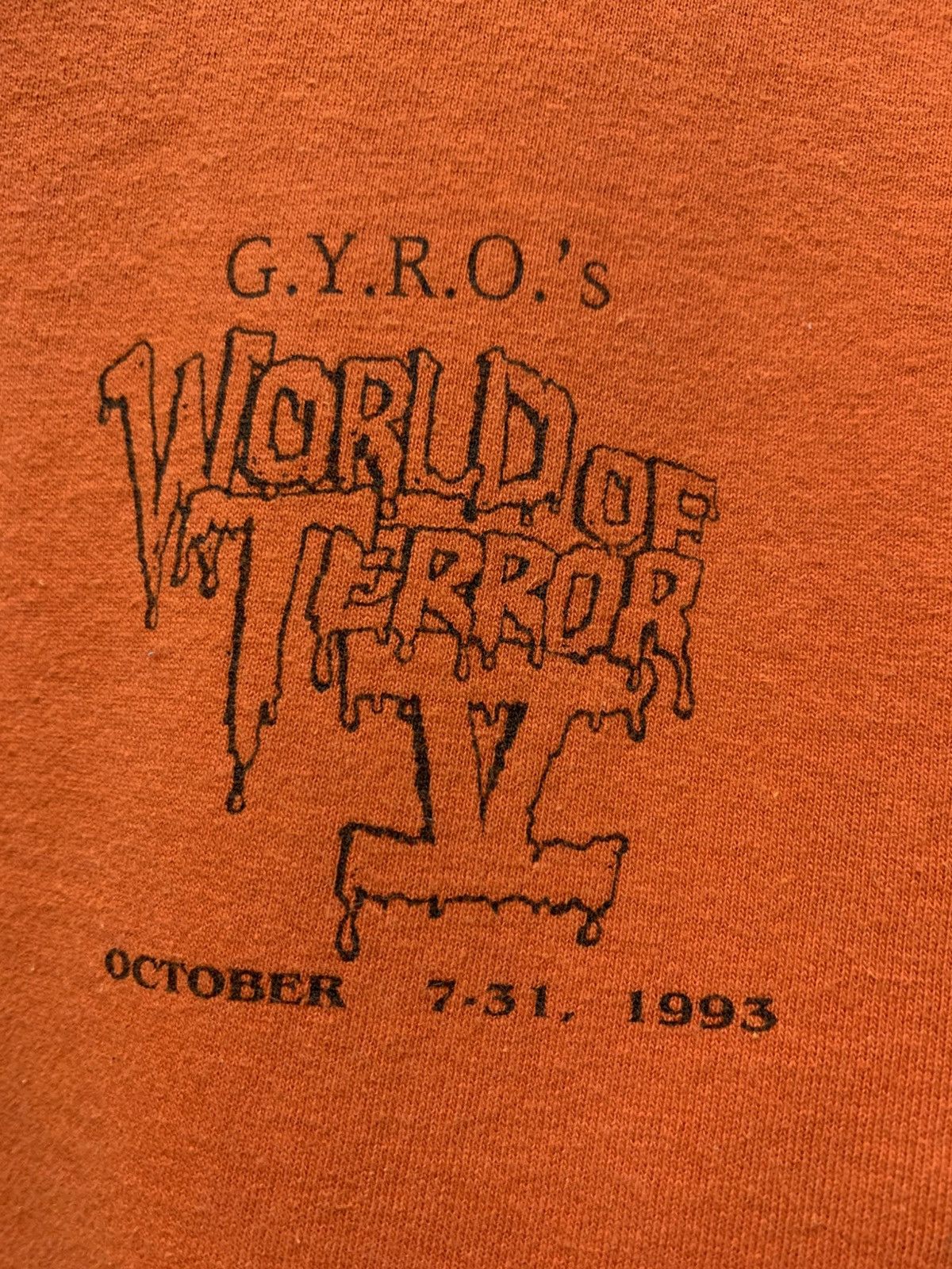 Delta × Vintage Vintage 1993 G.Y.R.O.S World Of Terror V Movie T-shirts Size US L / EU 52-54 / 3 - 8 Thumbnail