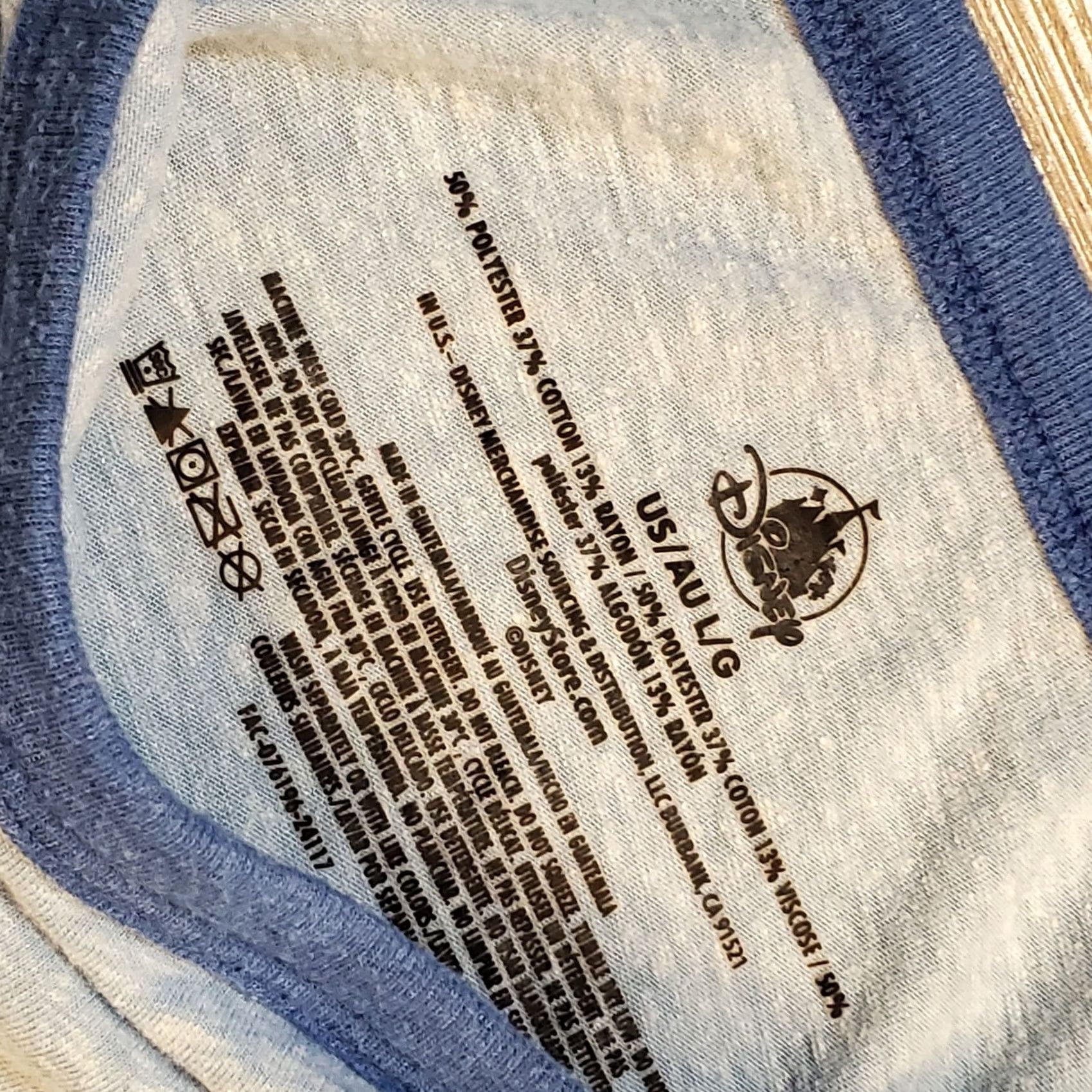 Disney VINTAGE Disneyland Mens L Retro Ringer T Shirt Heathered Blue Parks Vacation Resort Mickey Mouse 70s 80s Mens Size US L / EU 52-54 / 3 - 4 Thumbnail