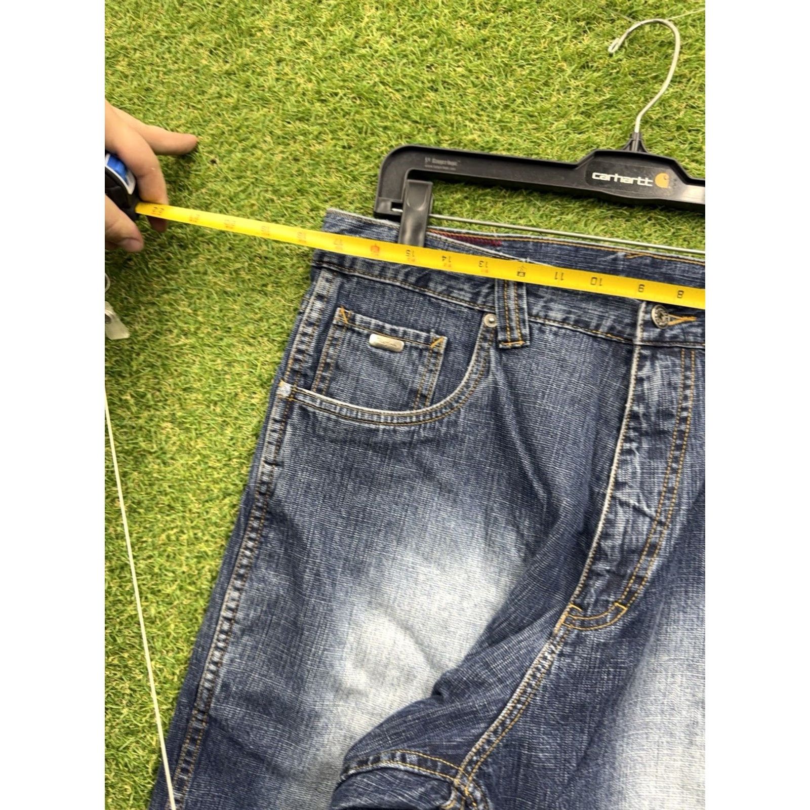 Phat Farm VINTAGE Phat Farm Jeans Mens 36x33 Blue Loose Baggy Fit Y2K 90s Denim Wide Leg Jeans Mens Blue 90s Hip Hop Phat Farm DP491401 Size US 36 / EU 52 - 7 Thumbnail
