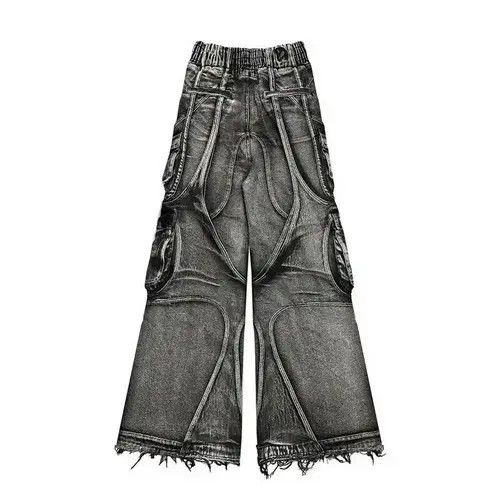 Japanese Brand × Jean Vintage washed and distressed baggy jeans Size US 30 / EU 46 - 2 Thumbnail