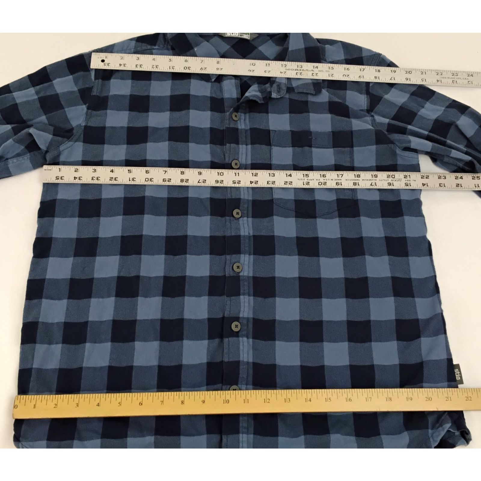 Stio Stio Flannel Button Up Overshirt Men's L Blue Buffalo Plaid Size US L / EU 52-54 / 3 - 9 Thumbnail