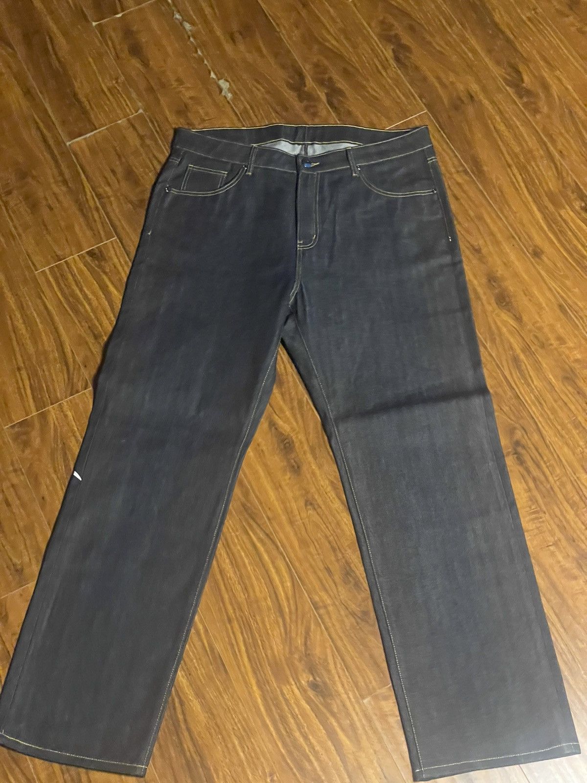 image of Dawn Graffiti Selvedge Denim in Black, Men's (Size 38)