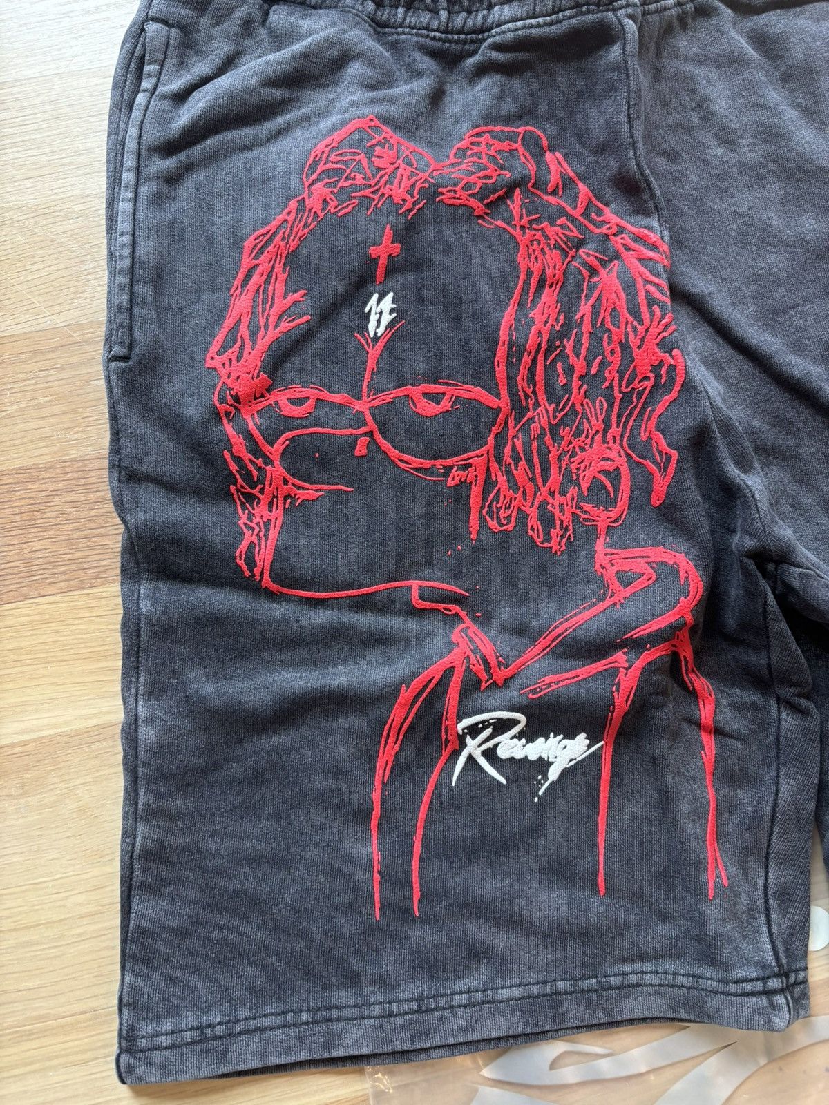 Revenge × Trippie Redd Revenge Trippie Redd Bart Black Shorts Size Small Size US 30 / EU 46 - 4 Thumbnail