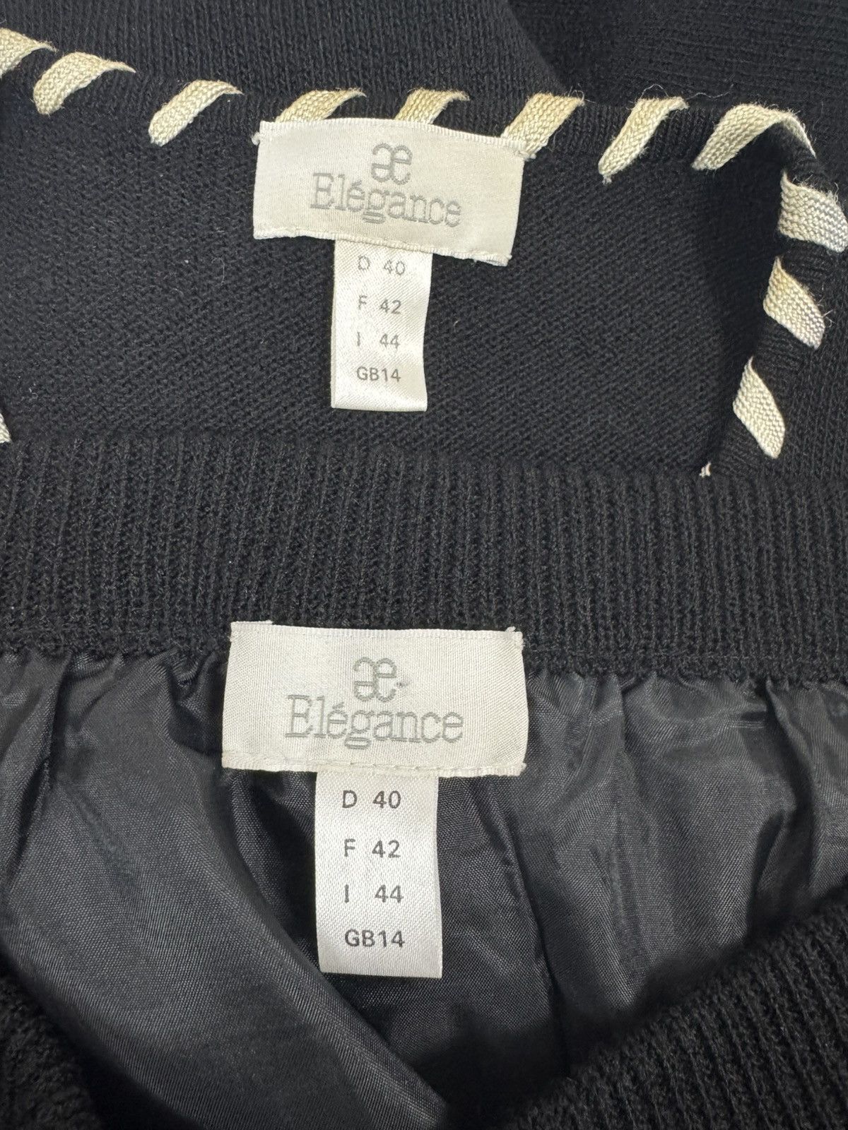 Other Elegance Paris vintage knit two-piece set with trim. Size L / US 10 / IT 46 - 15 Thumbnail