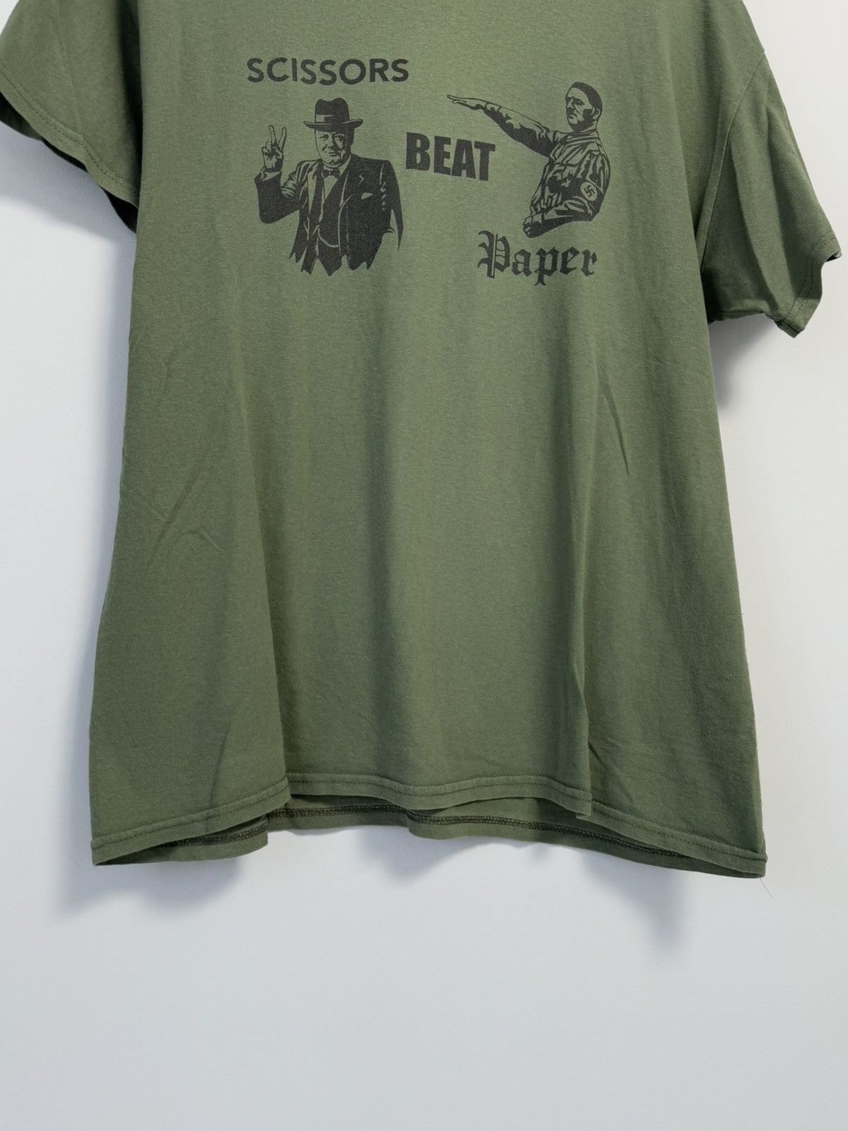 Band Tees × Japanese Brand × Vintage Scissors Beat Paper T-shirt Military Army Style Size US M / EU 48-50 / 2 - 3 Thumbnail