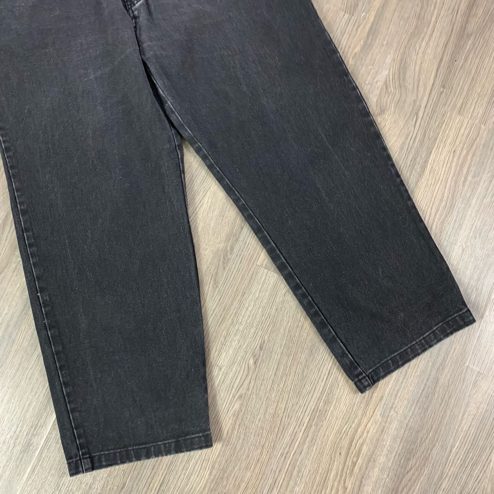 Giorgio Armani Vintage Black Giorgio Design Baggy Jeans - 36 - 90s Size US 36 / EU 52 - 8 Thumbnail