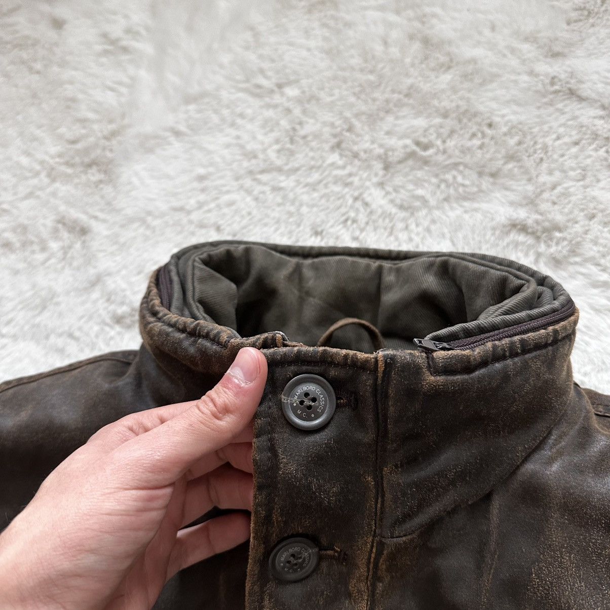marlboro classics vintage leather faded jacket archive